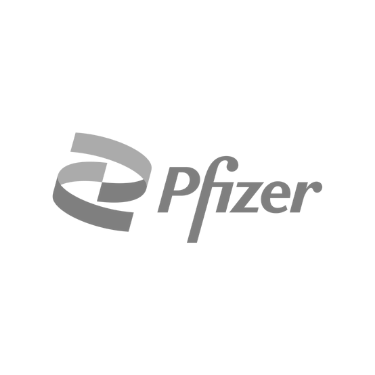 Pfizer logo featuring a stylized blue 'Z' icon and the company name in blue text.