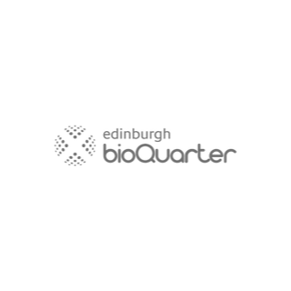Edinburgh bioQuarter logo with a dotted circular design and text.