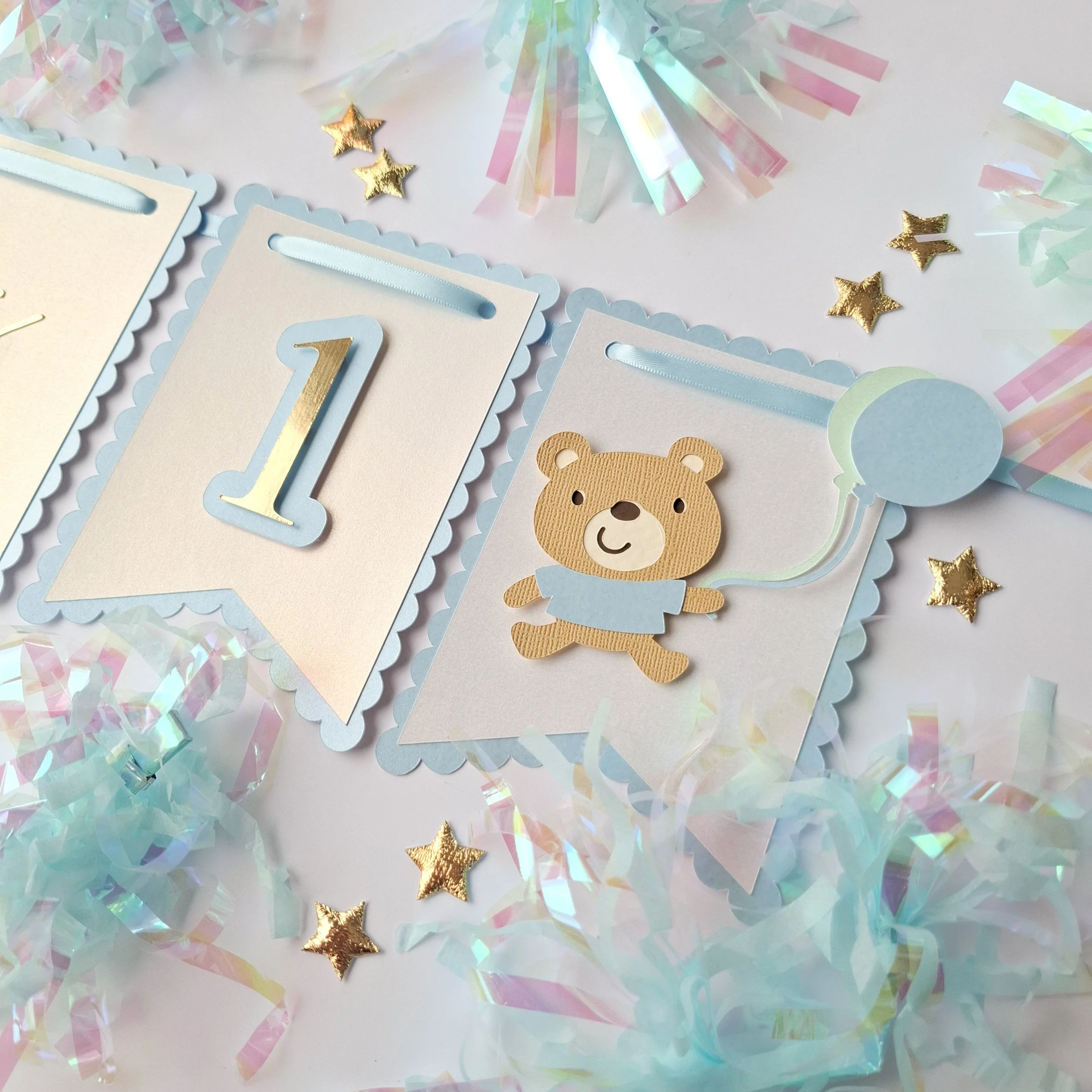 Personalised Teddy Bear Birthday Banner