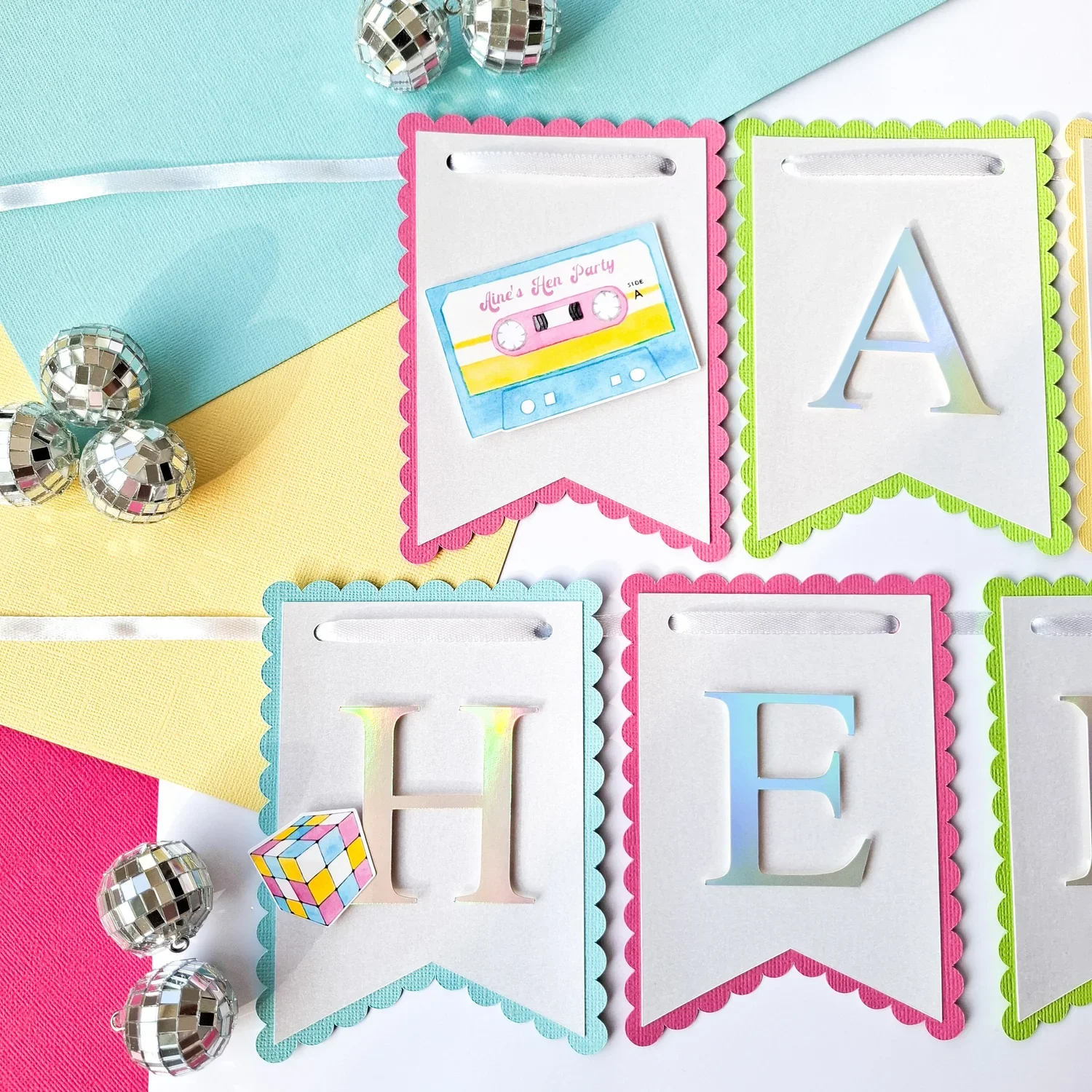 Personalised 90s hen party banner ireland.webp