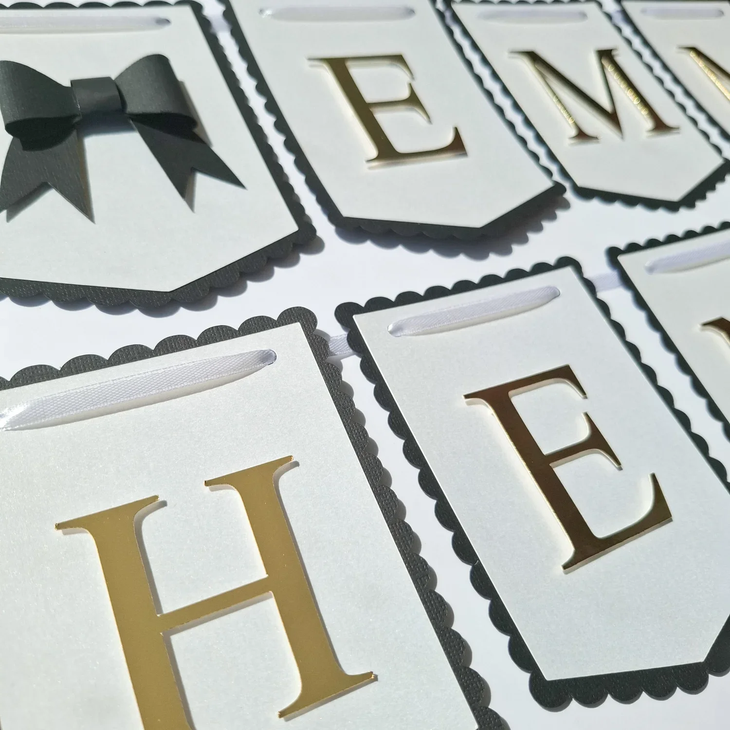 Personalised Black Bow Hen Party Banner