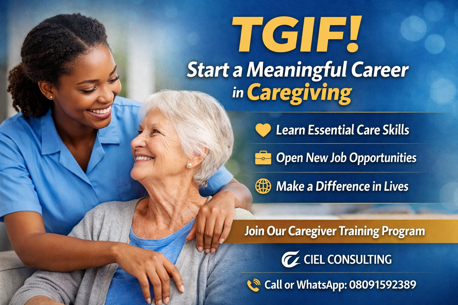 TGIF: Start a Meaningful Career with Caregiver Training