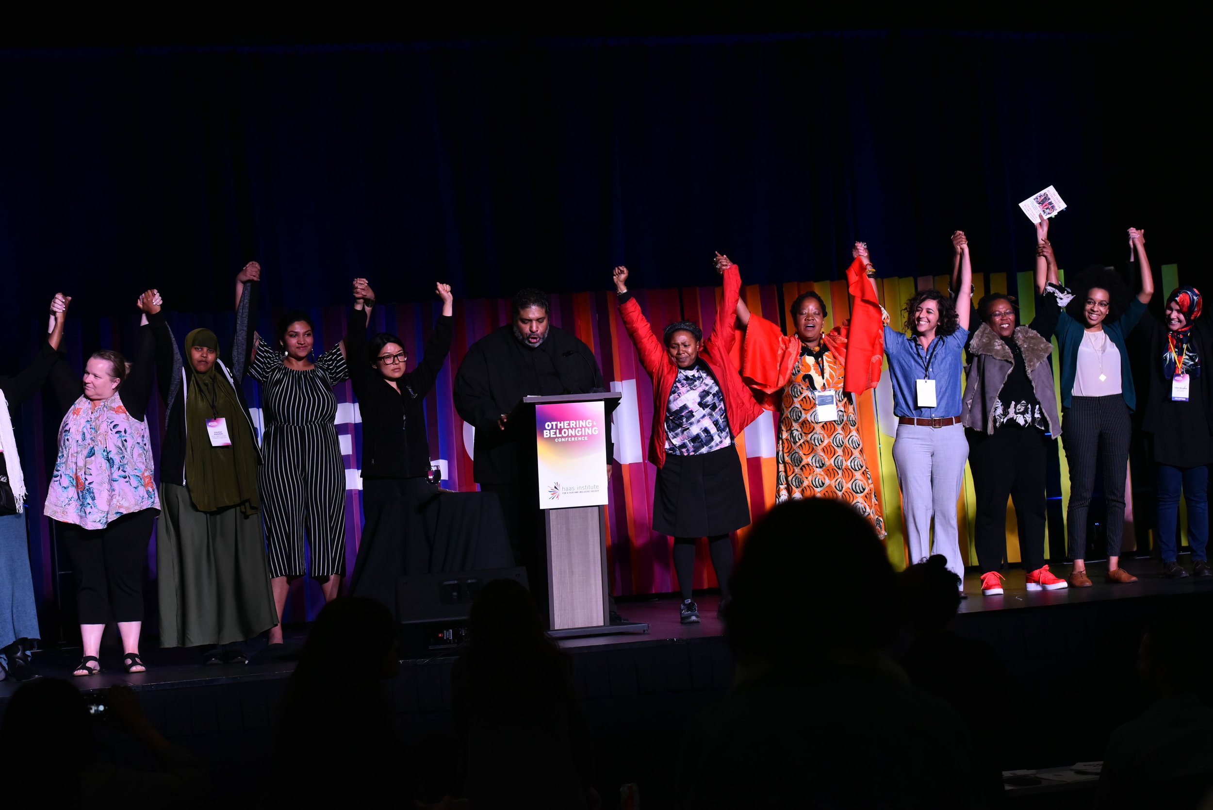 On stage at the 2019 Othering &amp; Belonging Conference
