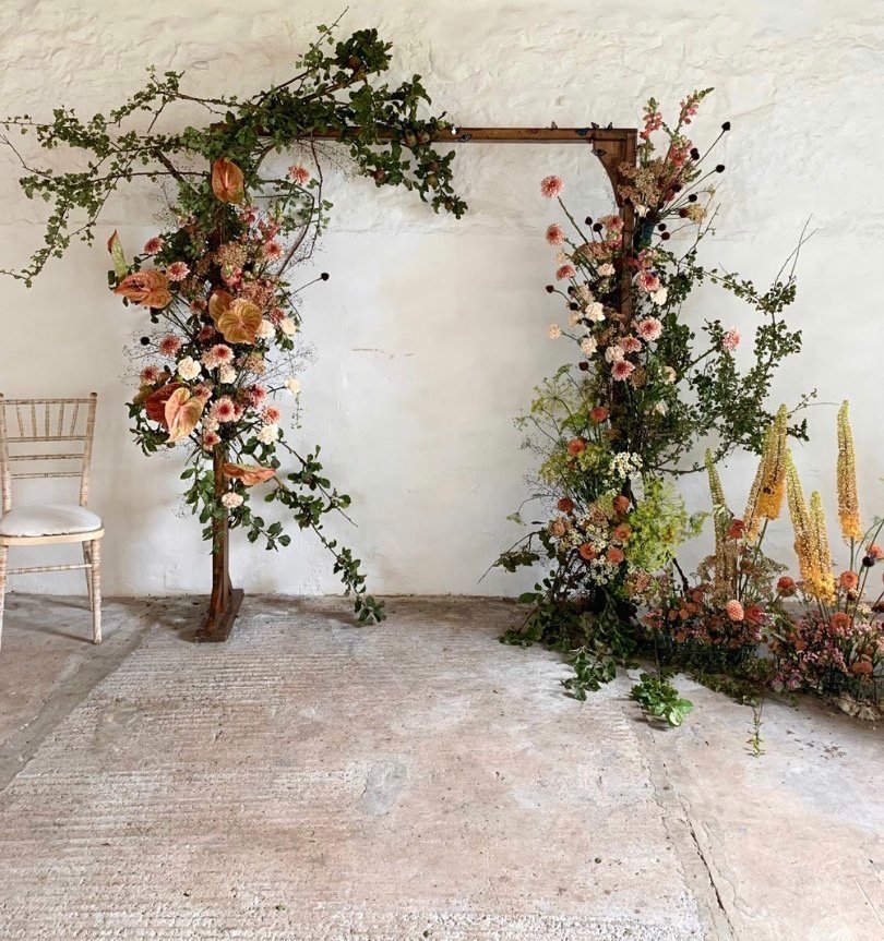 Autumn Wedding.,Wedding Flowers. Scottish. Glasgow. Edinburgh.,Wild Flower Workshop. Bridal Bouquet. Wedding Arch