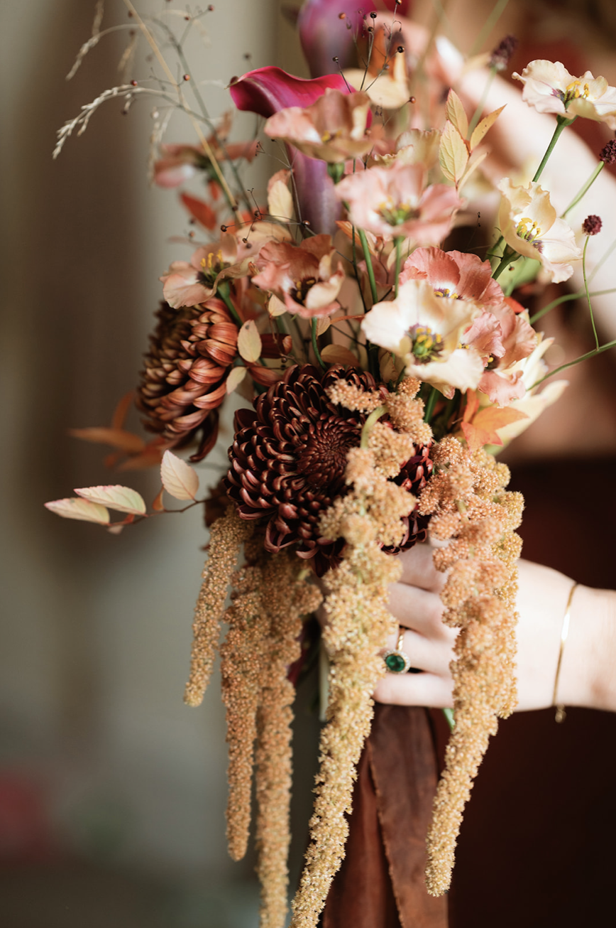 bridal bouquet amaranth modern bride wedding flowers autumn wedding wild workshopflower 