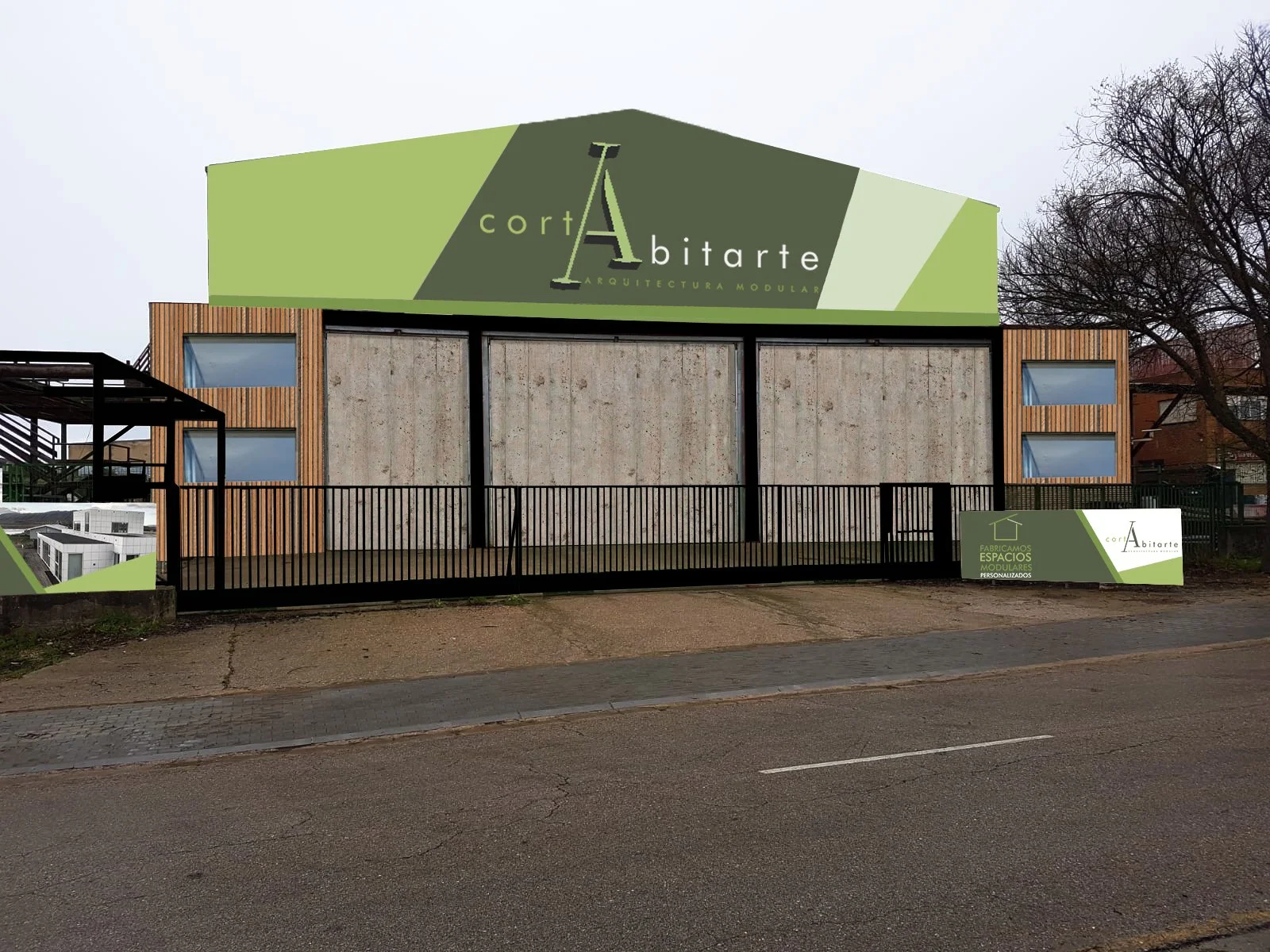 Rotulación y Reforma de Fachada en Nave Industrial