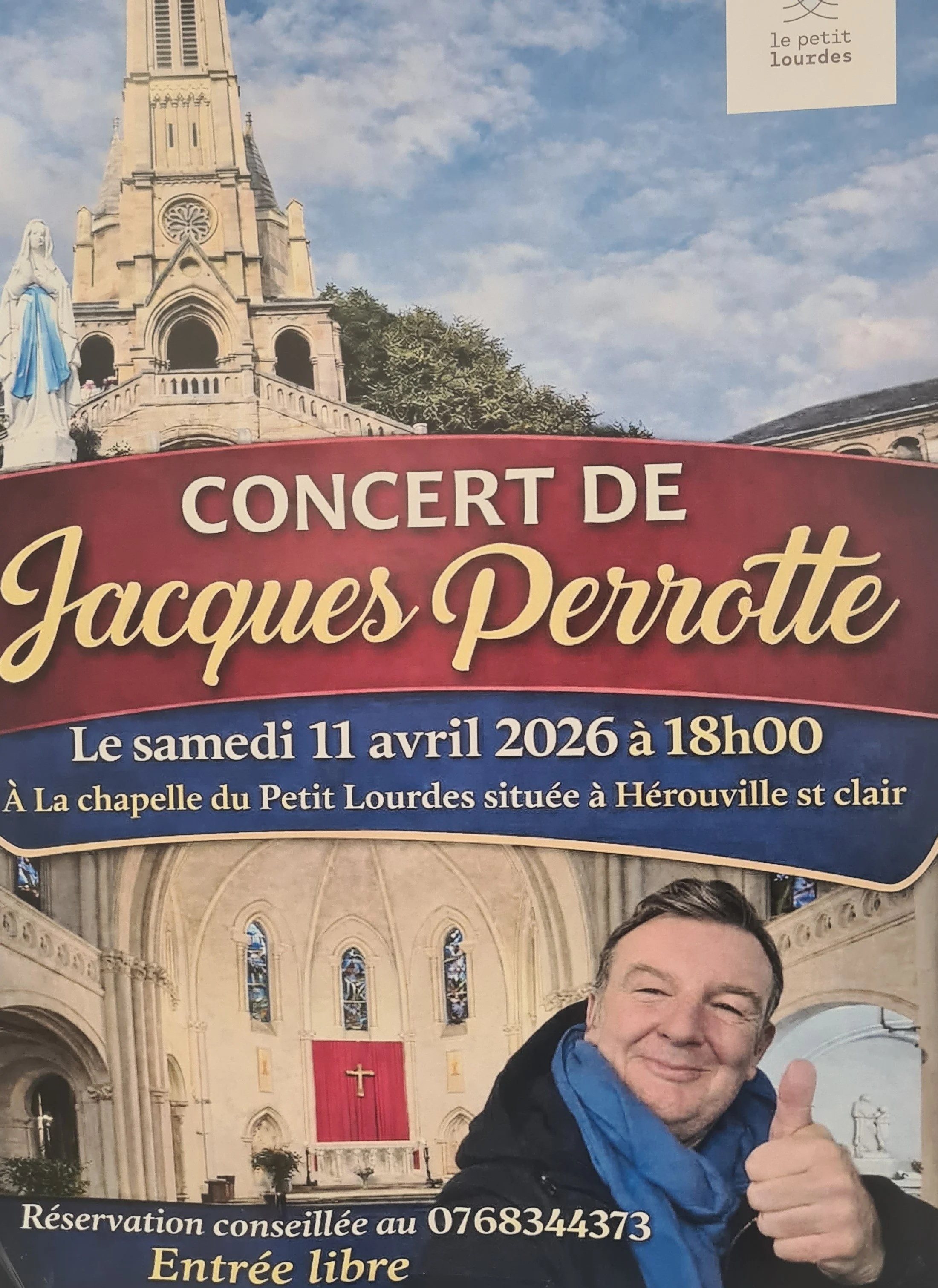 CONCERT   Jacques PERROTTE au petit Lourdes