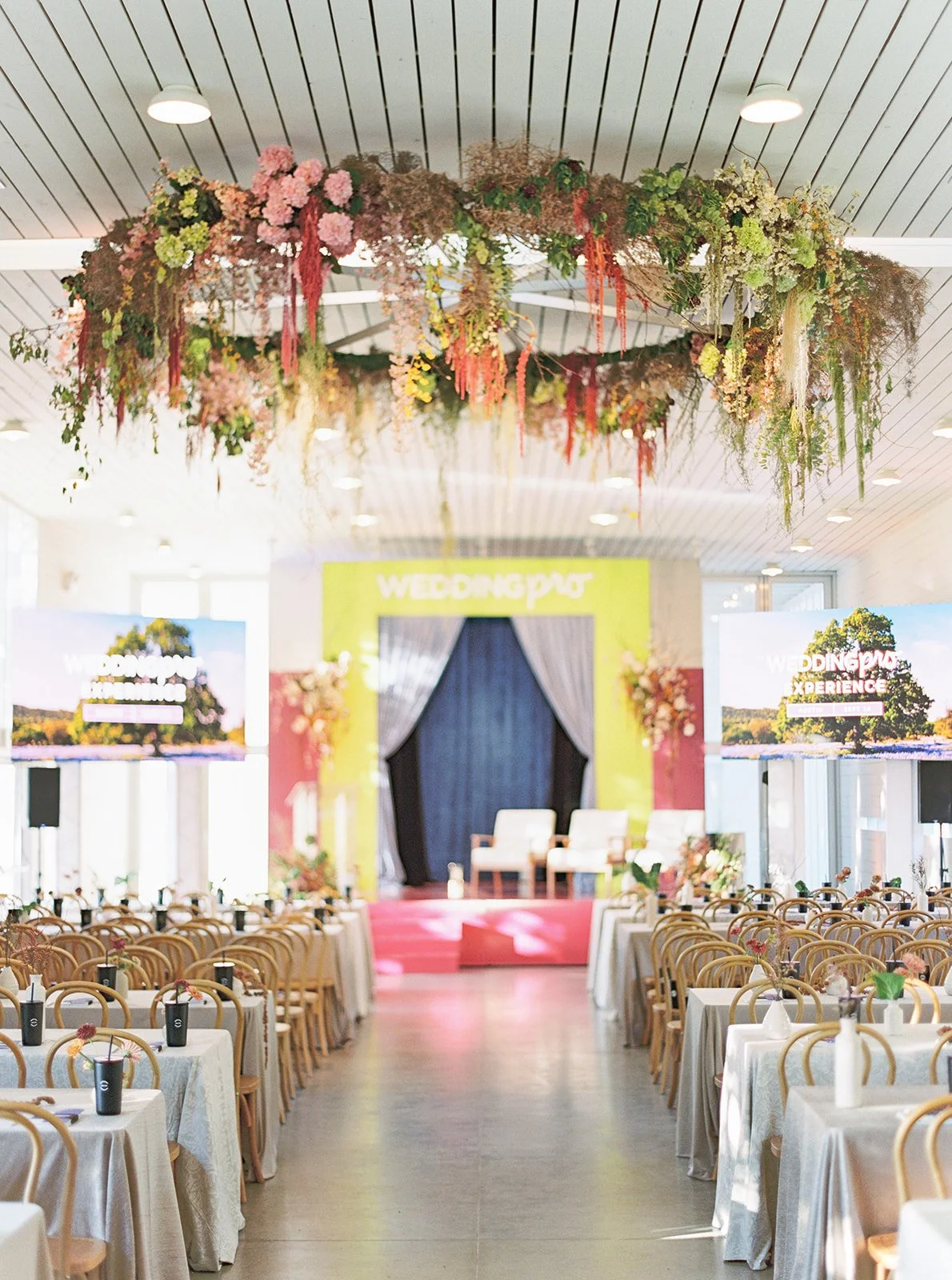Hanging Floral Installation for Austin Corporate Conference