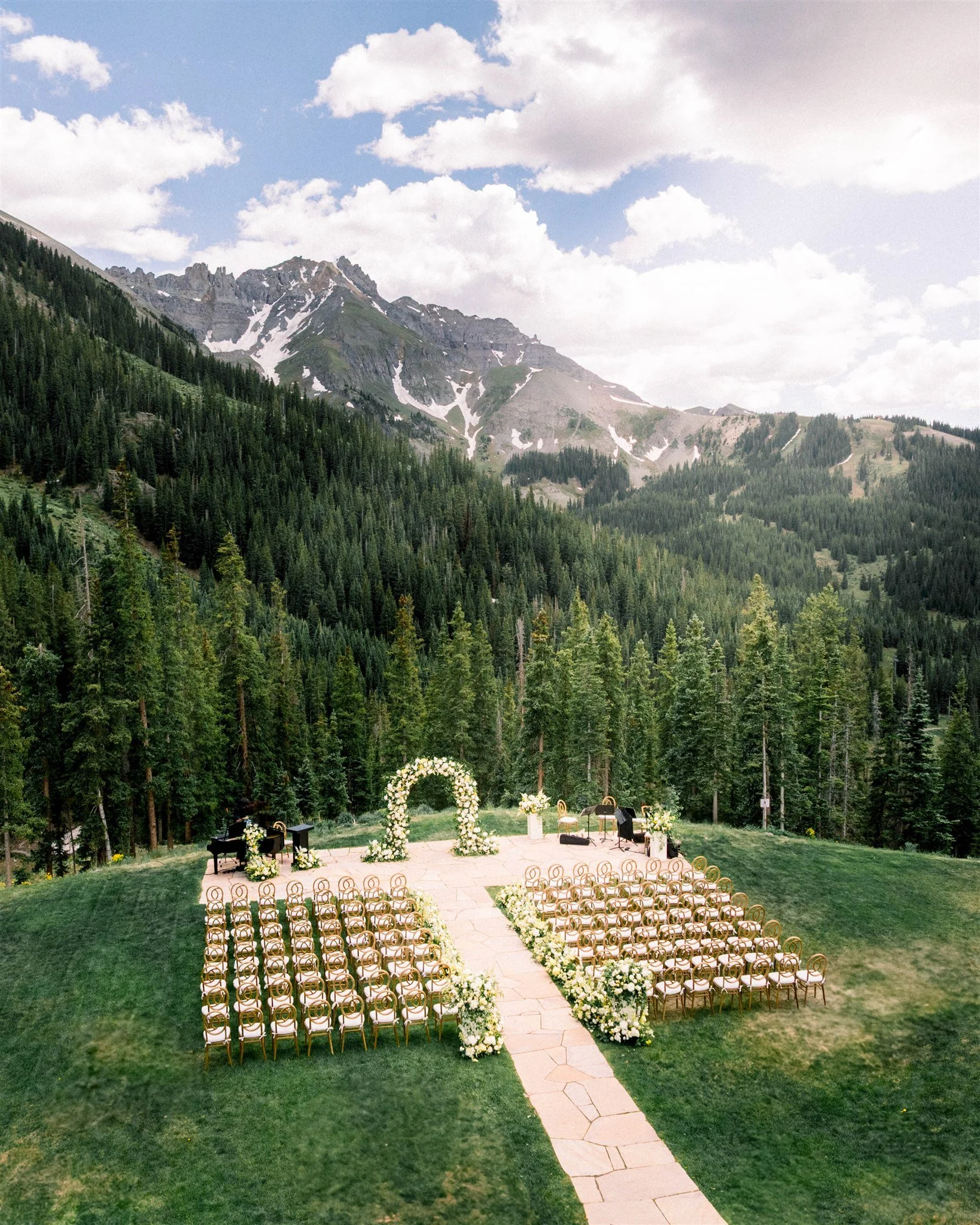  A ceremony setup on the mountain in Colorado 