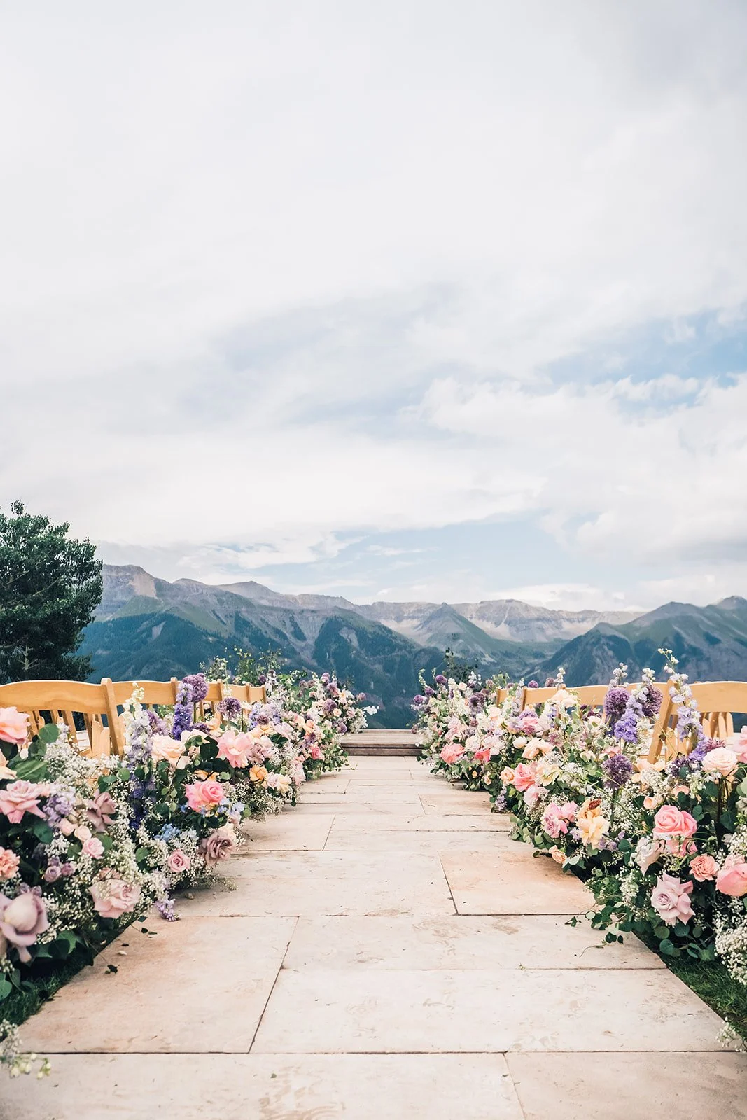  Ceremony aisle in Colorado 