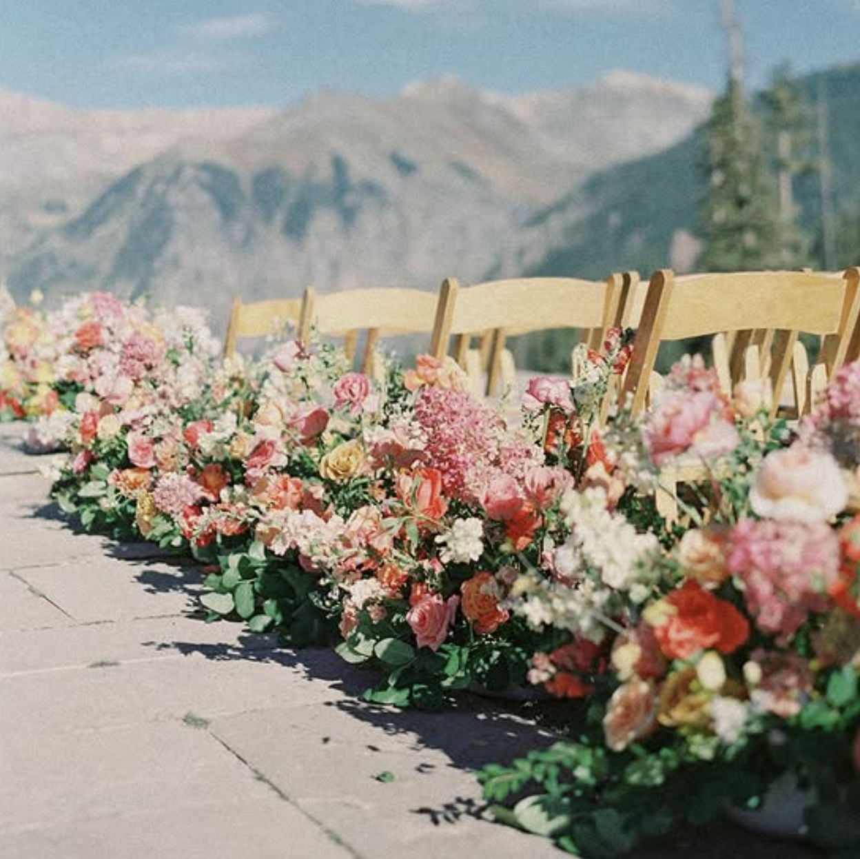  Wedding aisle florals 