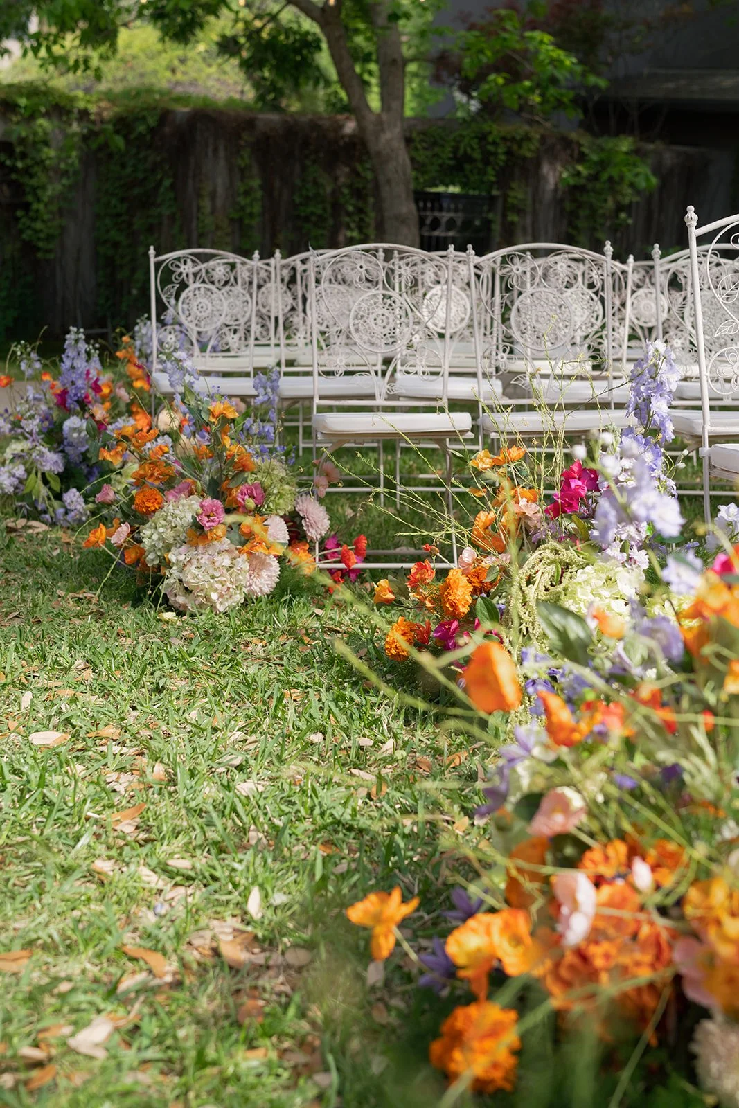  wedding aisle flowers in Austin 