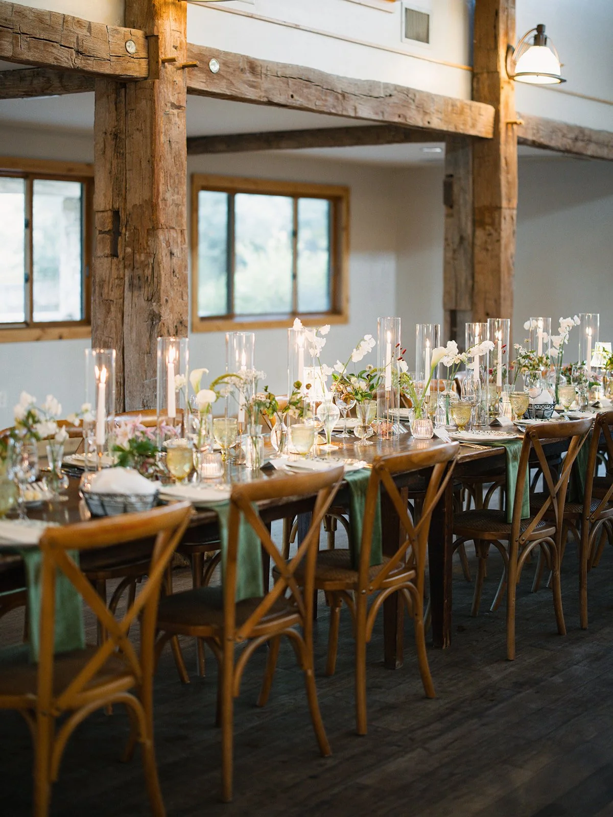  Remi + Gold reception florals at Camp Lucy, one of our favorite wedding venues near Austin 