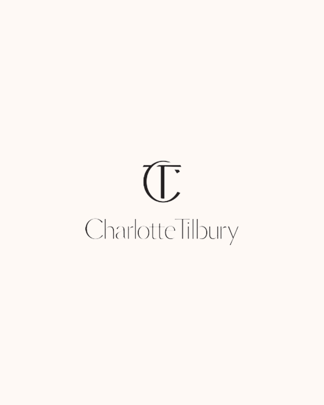 Charlotte Tilbury logo on a white background.