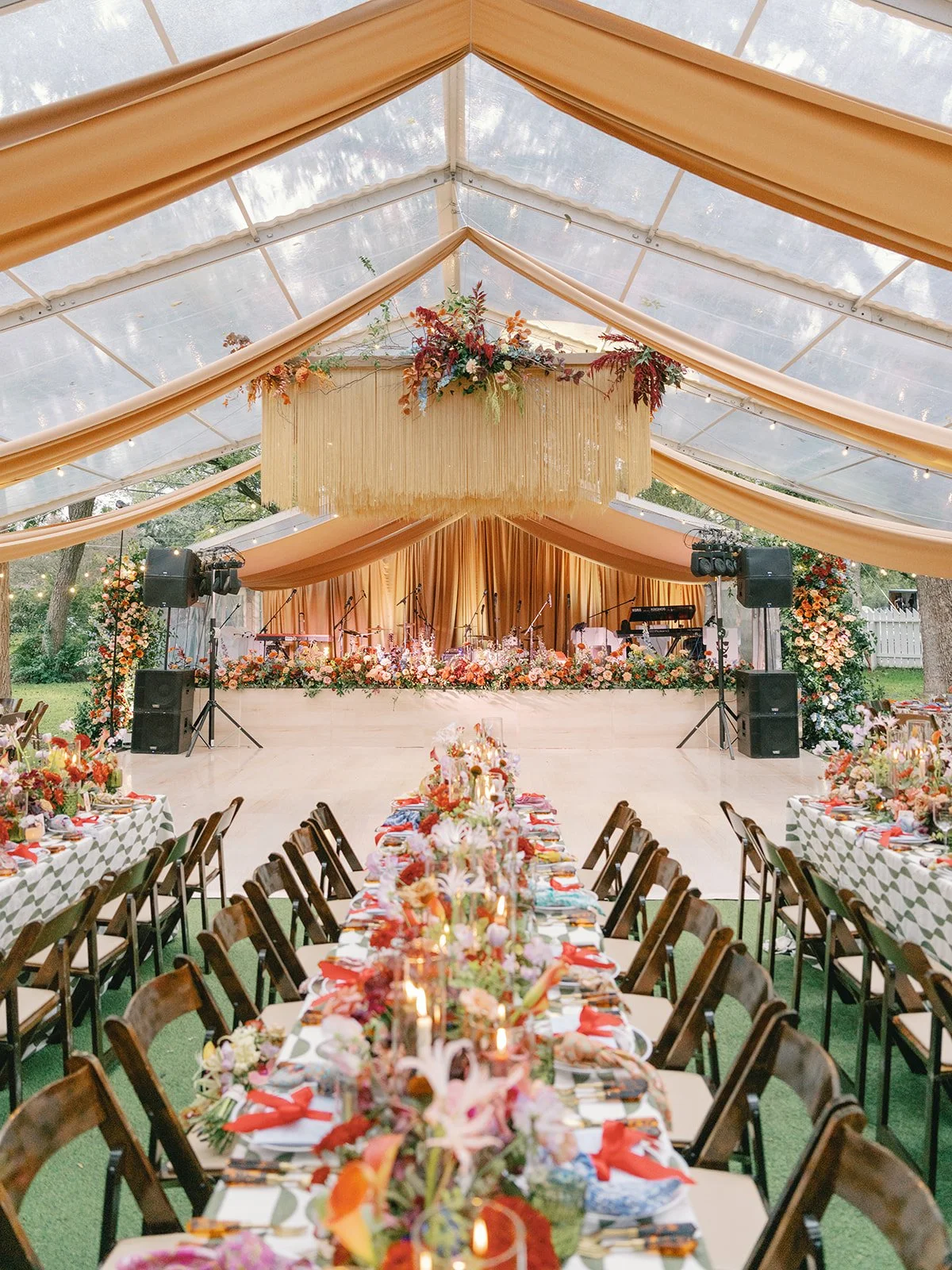 Wedding reception florals