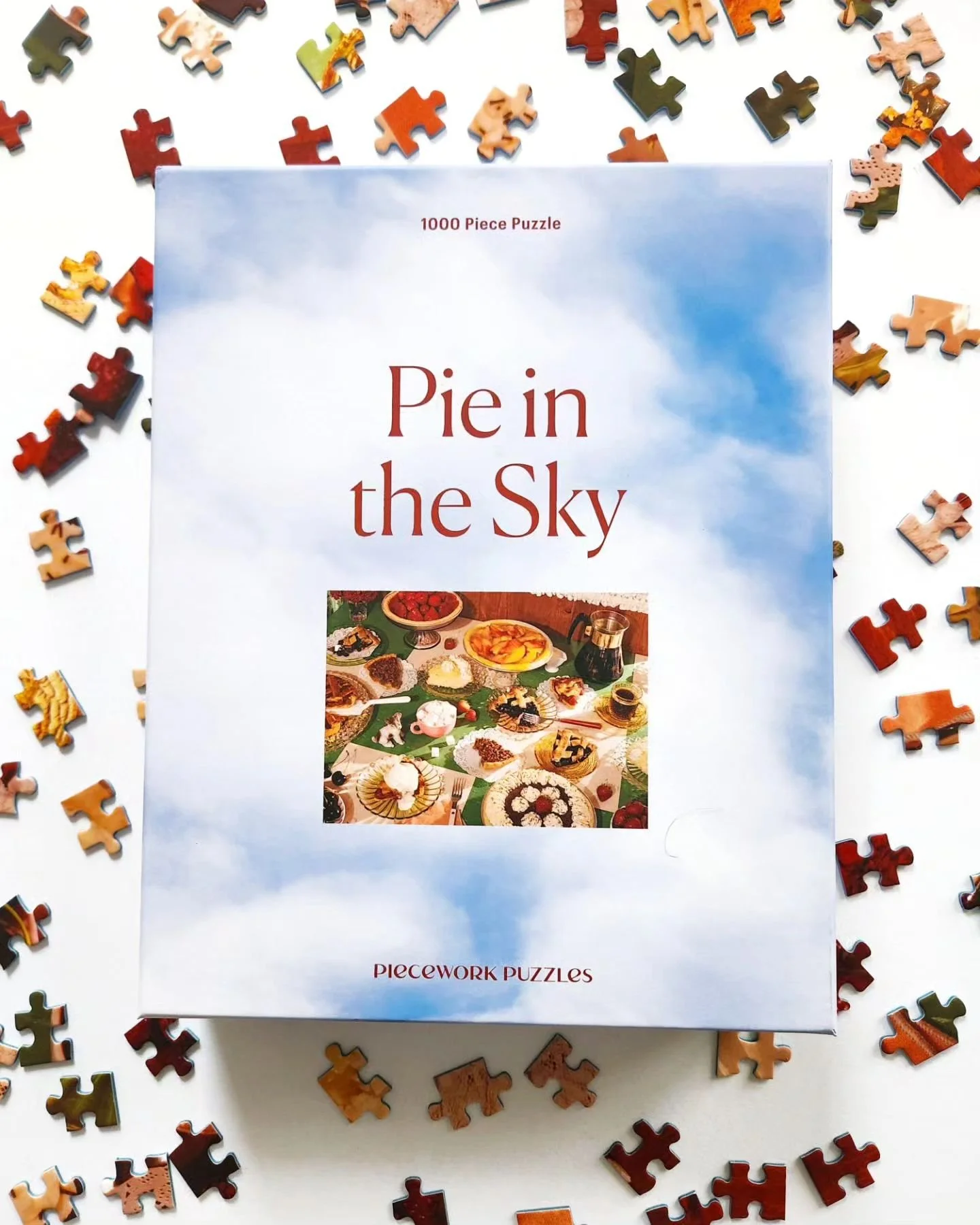 Pie in the Sky π₯§
This @pieceworkpuzzles was perfect for Thanksgiving this week! It was literally such a fun pie puzzle. I started the puzzle with some sorting and assembled the hot cocoa and a few of the pies. 
I'm still obsessed over Piecework's