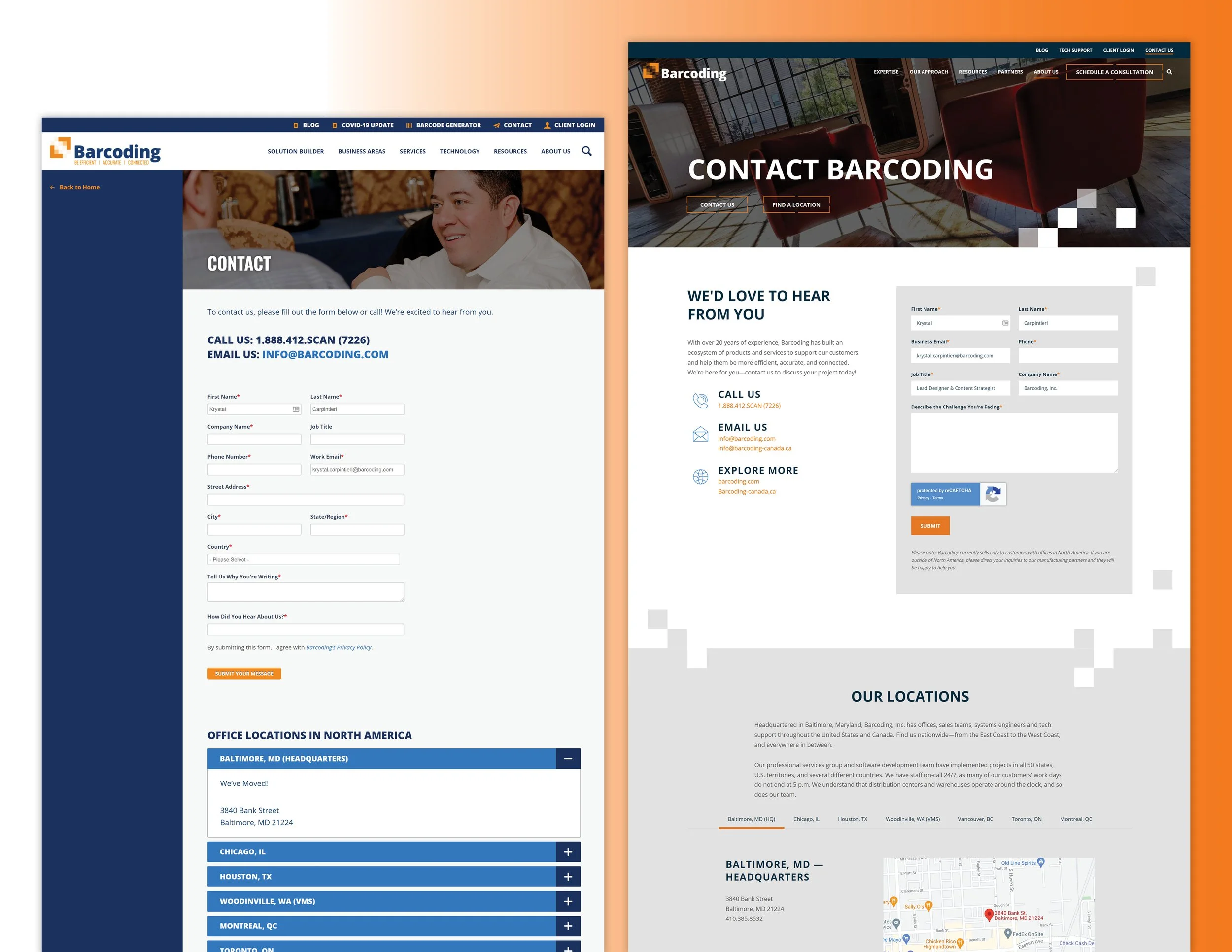 Contact Us Page: www.barcoding.com/contact
