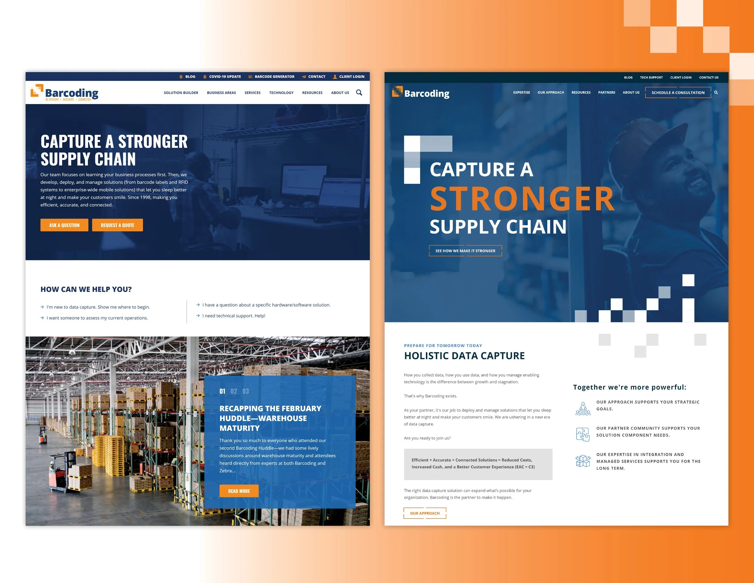 Home Page: Before & After