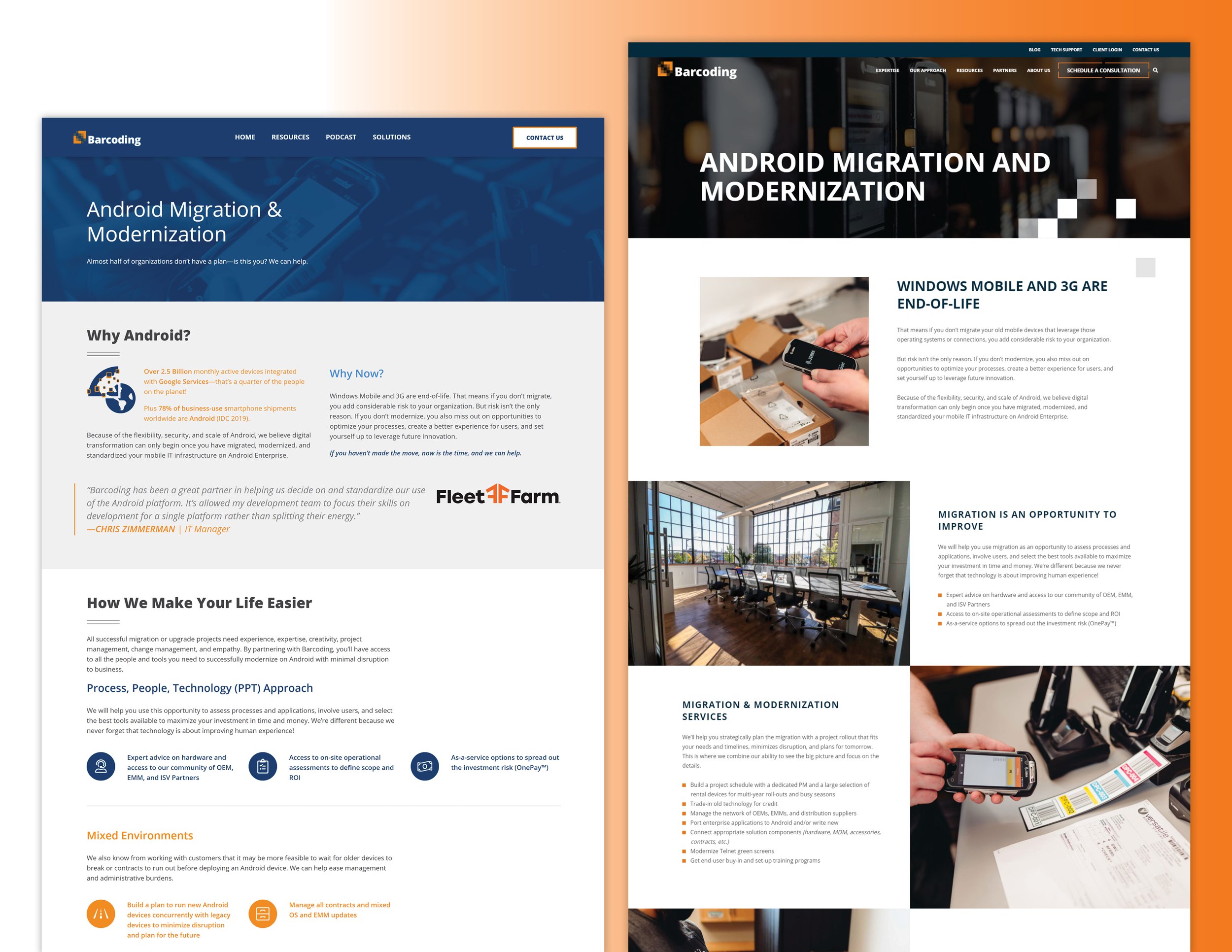 Android Expertise Page: www.barcoding.com/android-migration