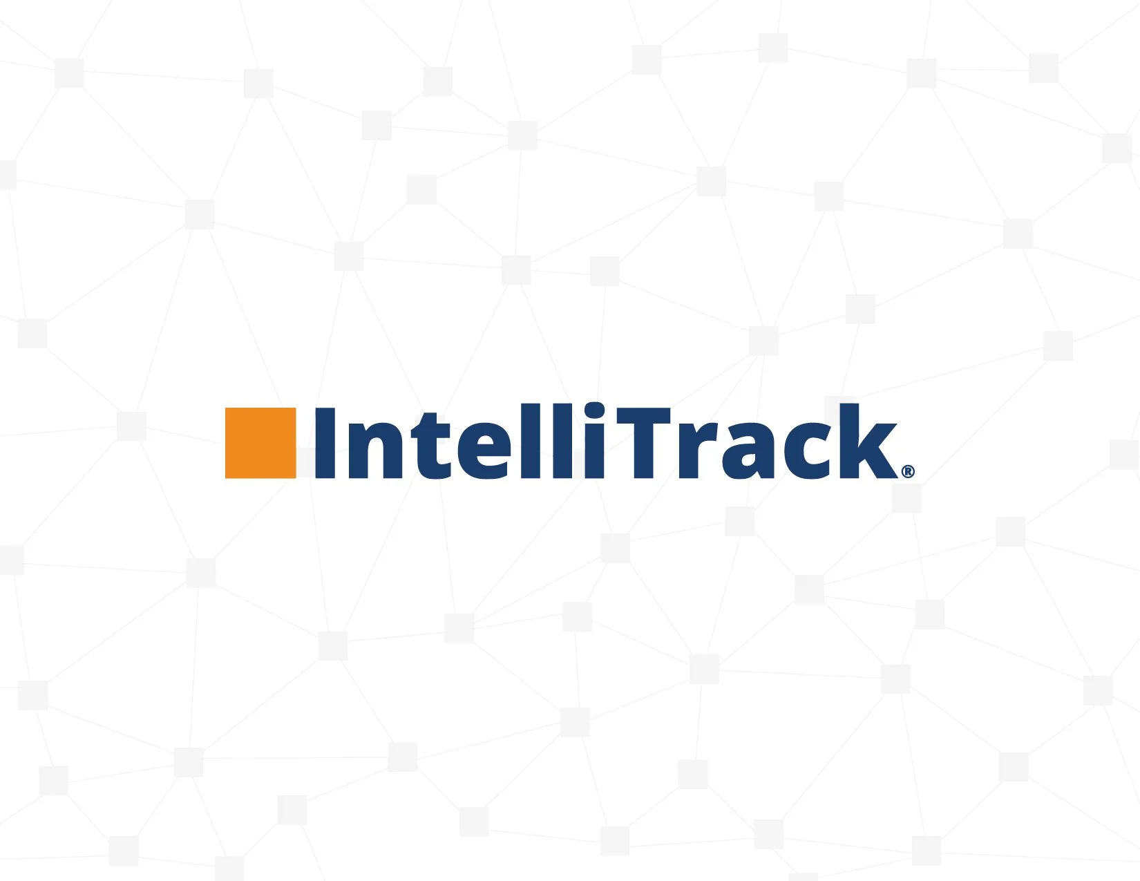 IntelliTrack logo with connecting squares background