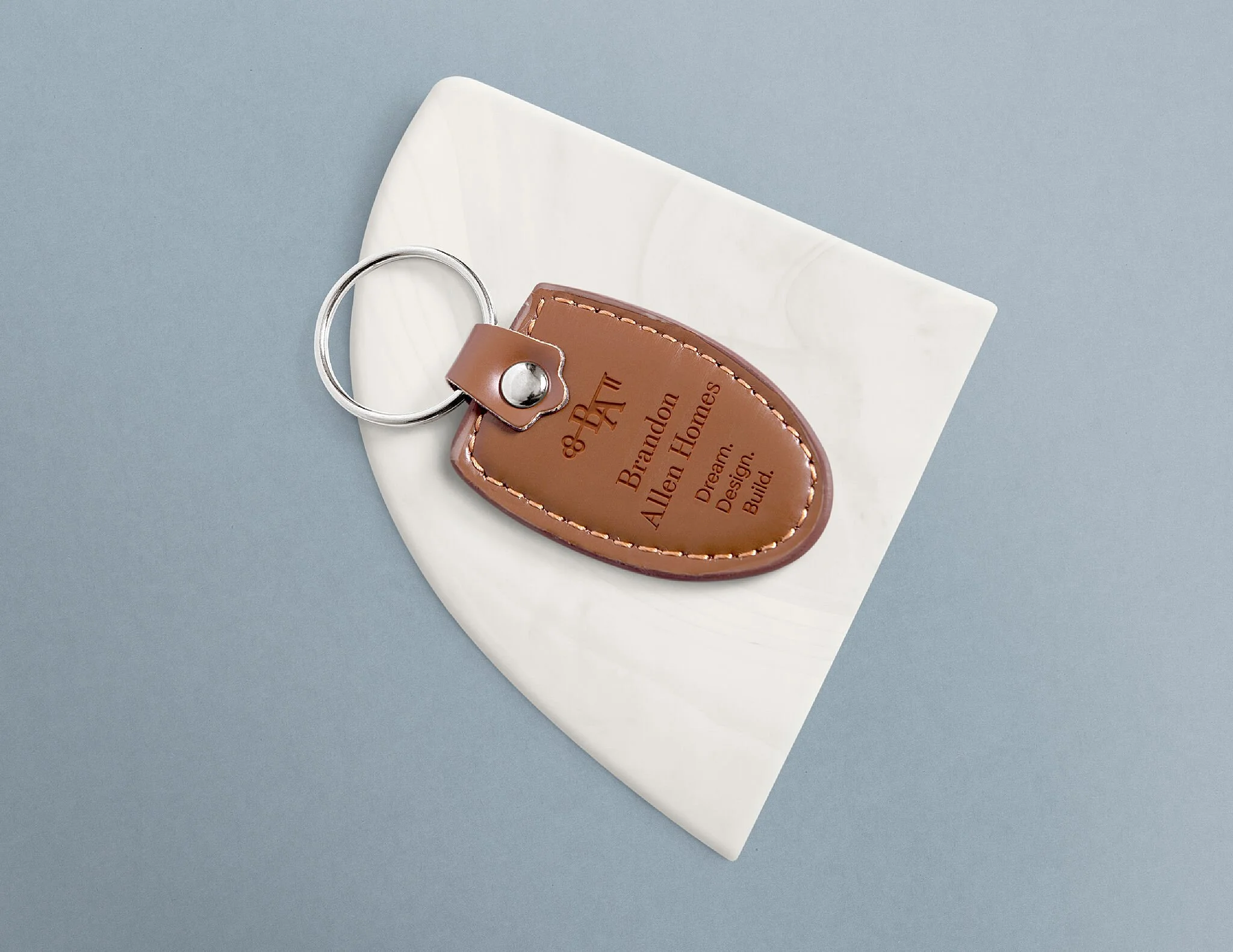 Keychain mockup of the logo
