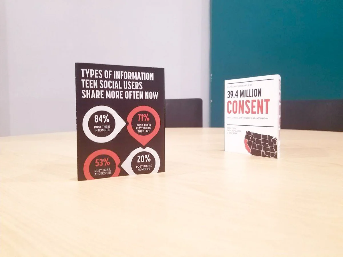 table top flyers in the cafeteria