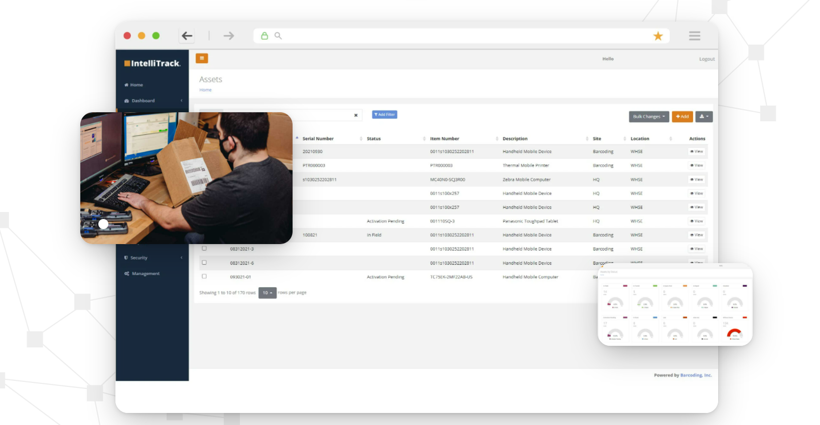IntelliTrack software screenshots