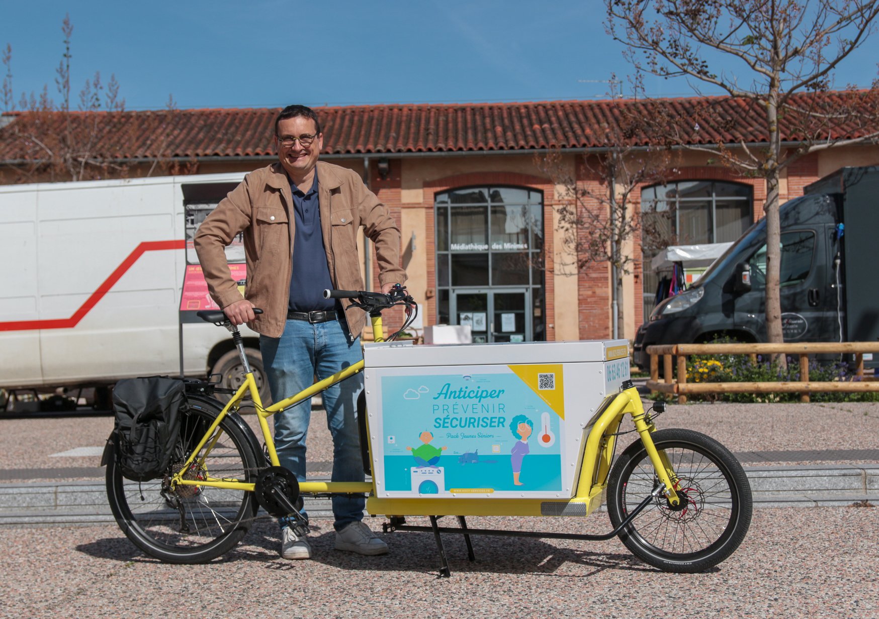 Le vélo cargo eChtok pro personnalisé de Ludovic