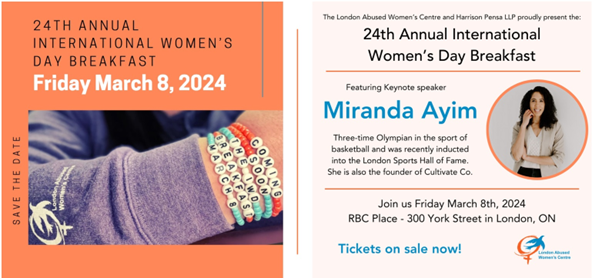 Women’s Day Breakfast-Friday March 8, 2024