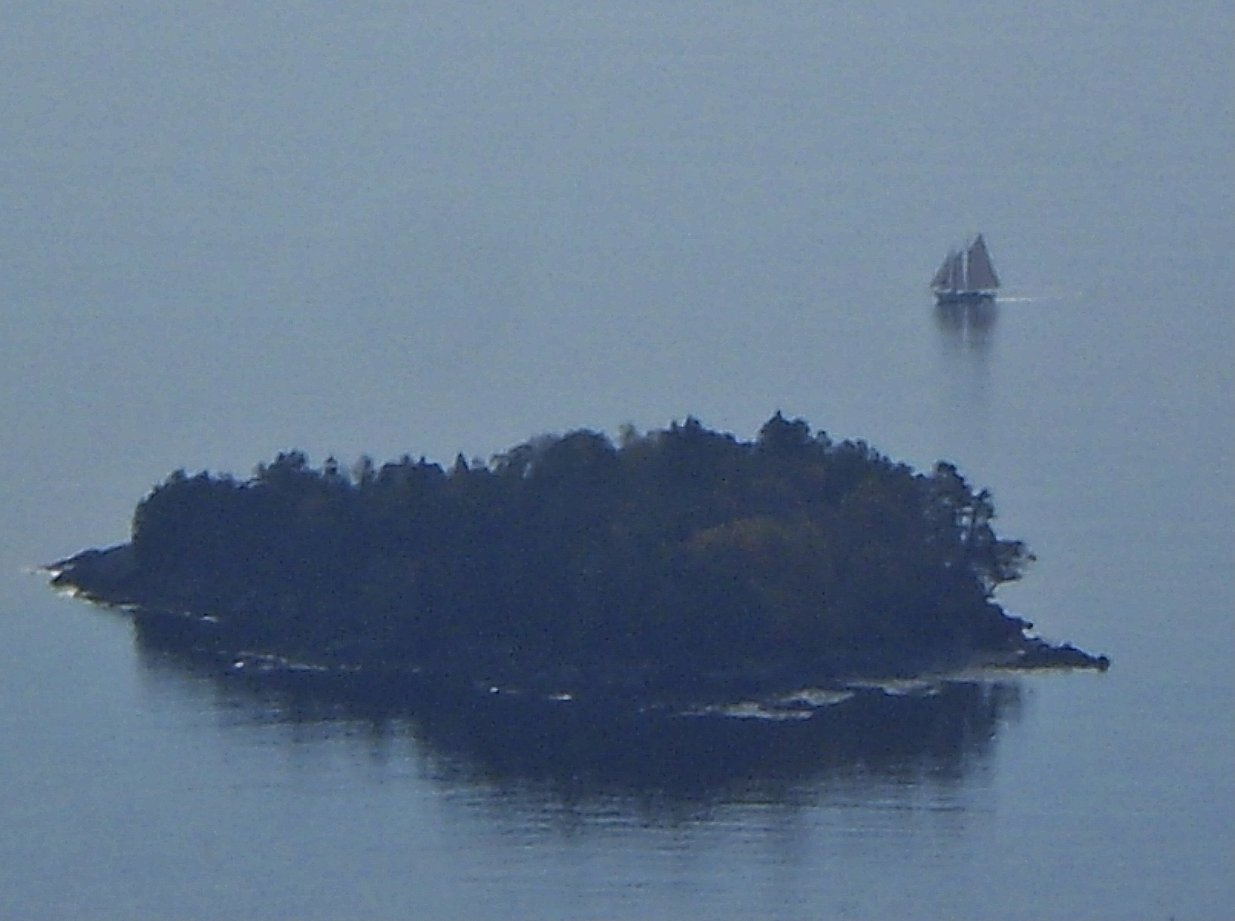 Island and Boat in Maine