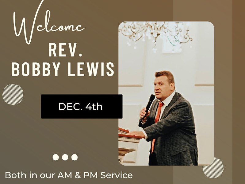 Join us tomorrow at the FPC of Starks! We are super excited to have Rev. Bobby Lewis ministering in both our AM &amp; PM services! We can&rsquo;t wait to see what the Lord has in store for us!