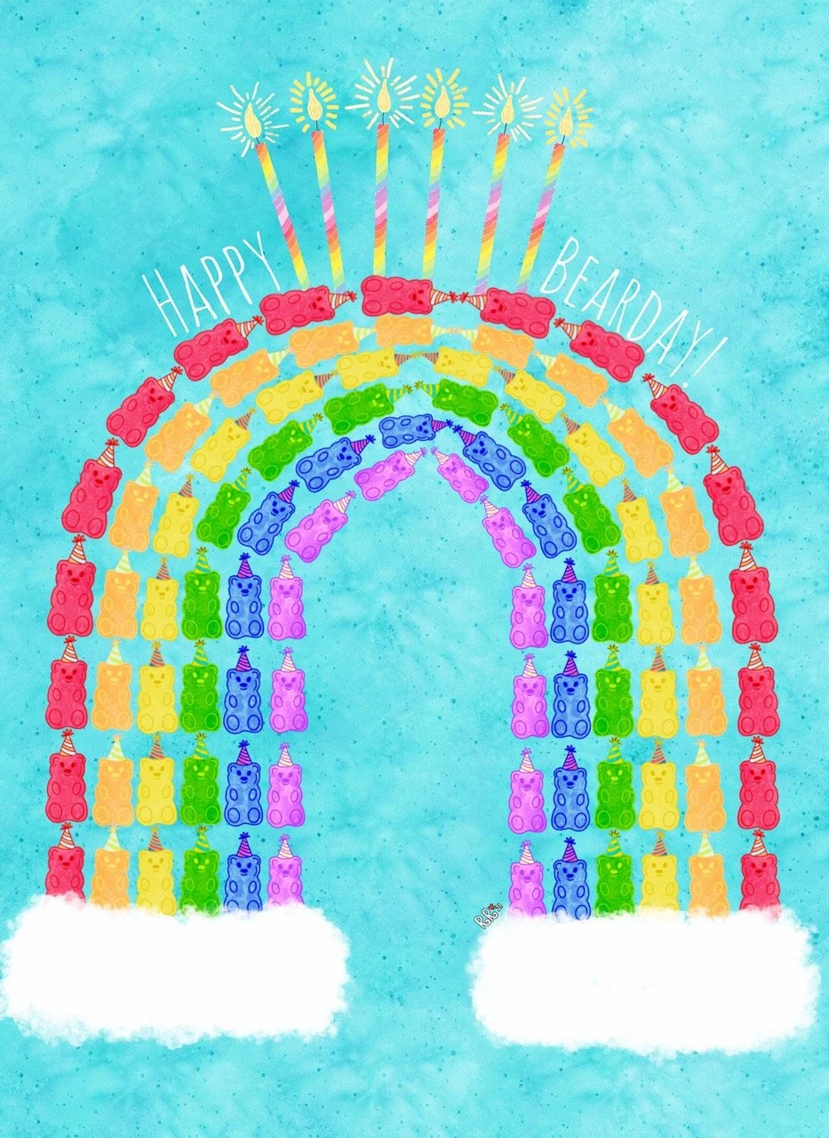 rainbow birthday card/rainbow greeting