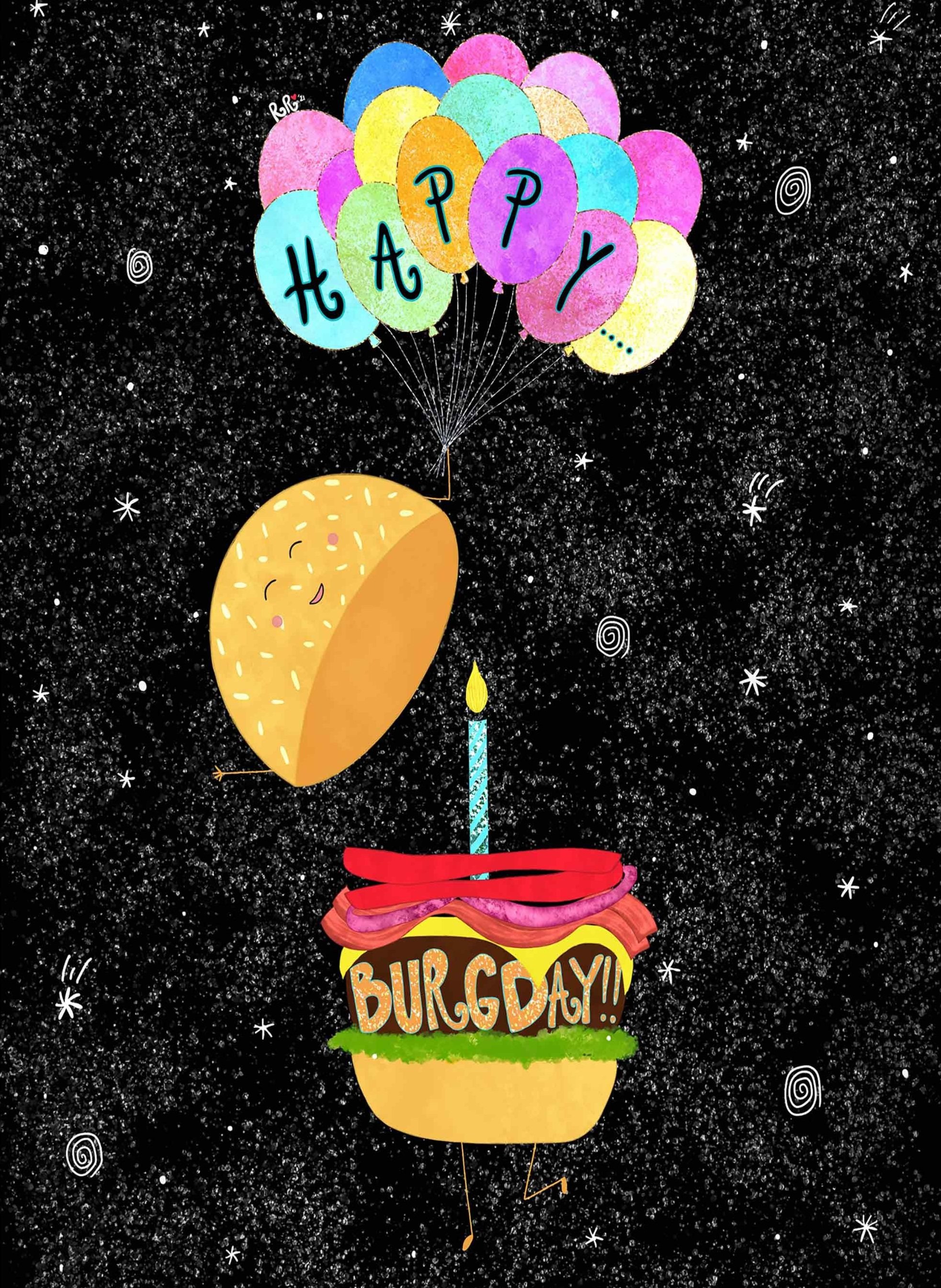 cheeseburger greeting card