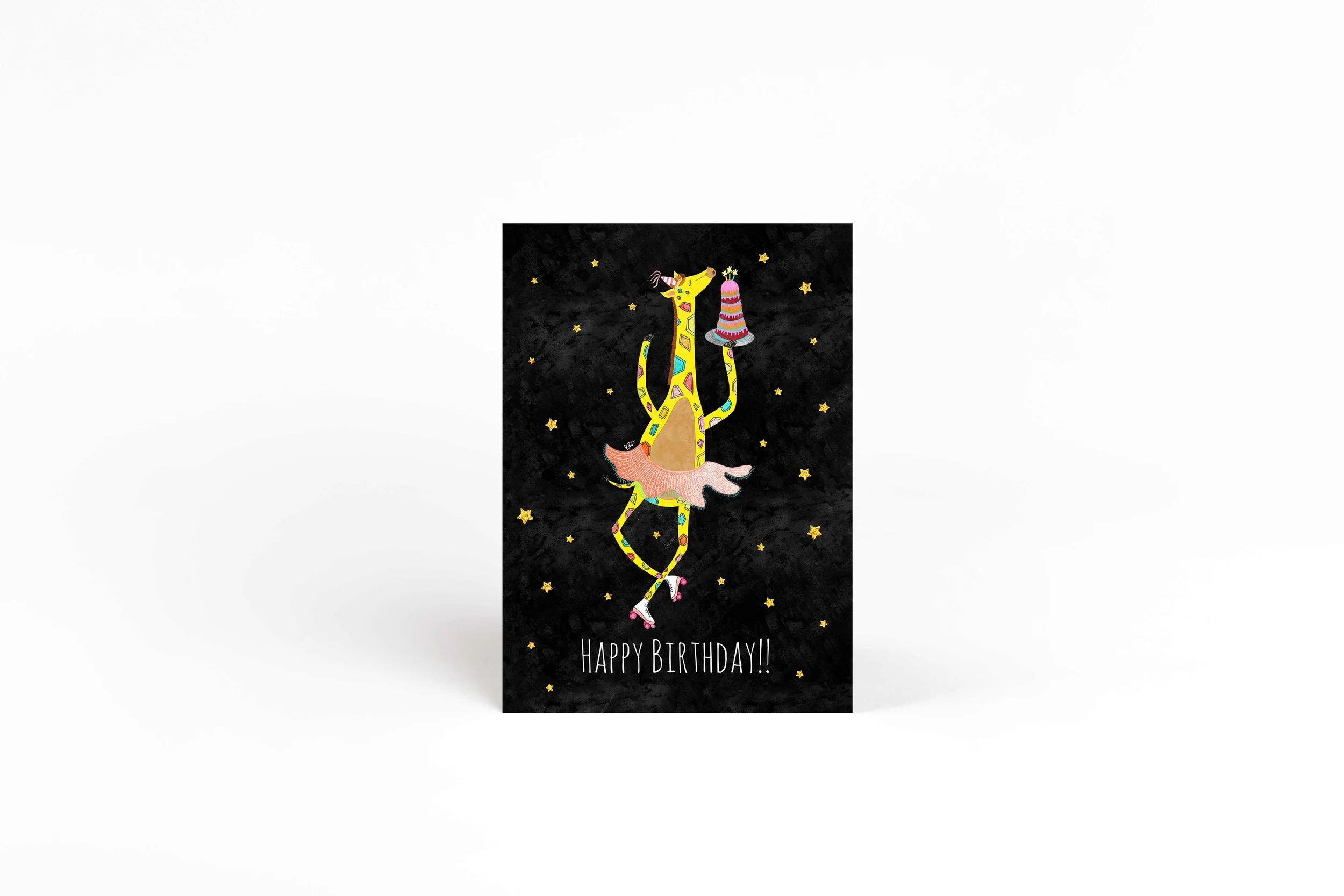 giraffe greeting card