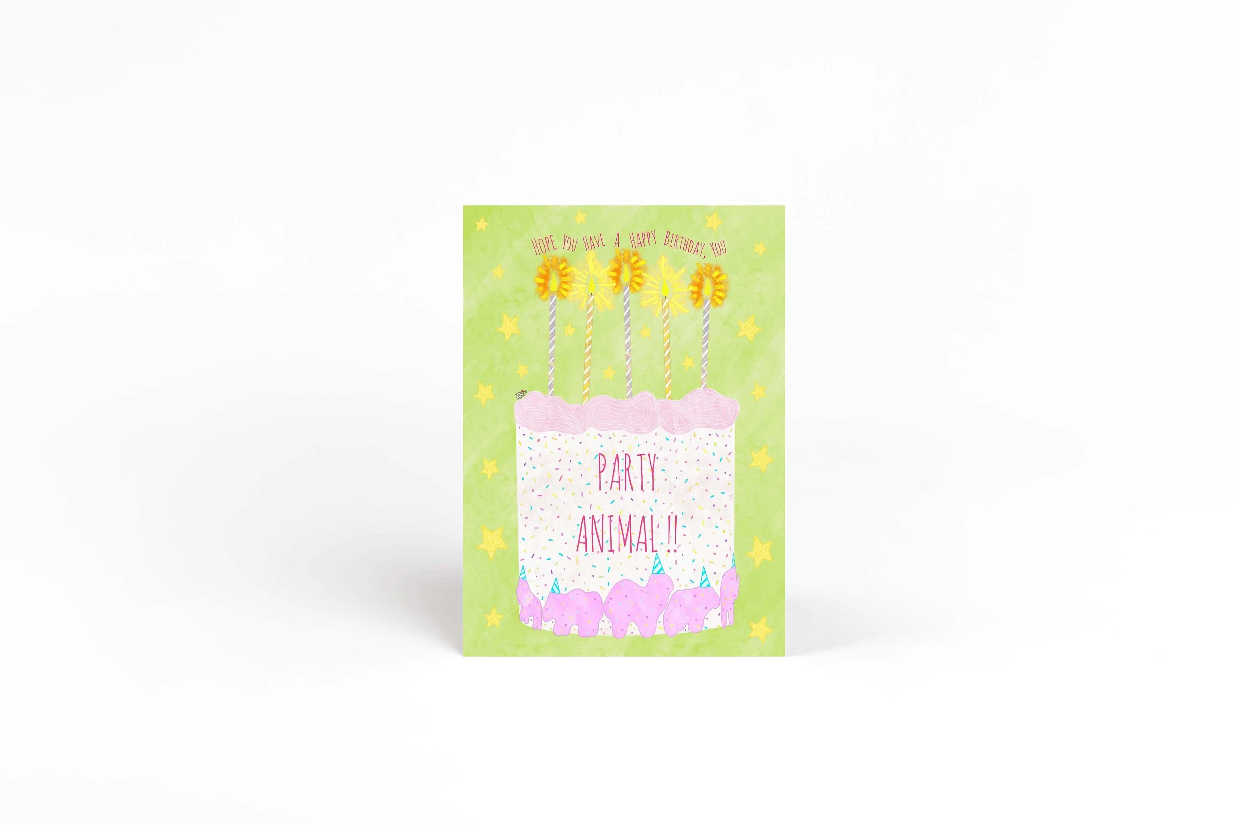 party animal birthday card