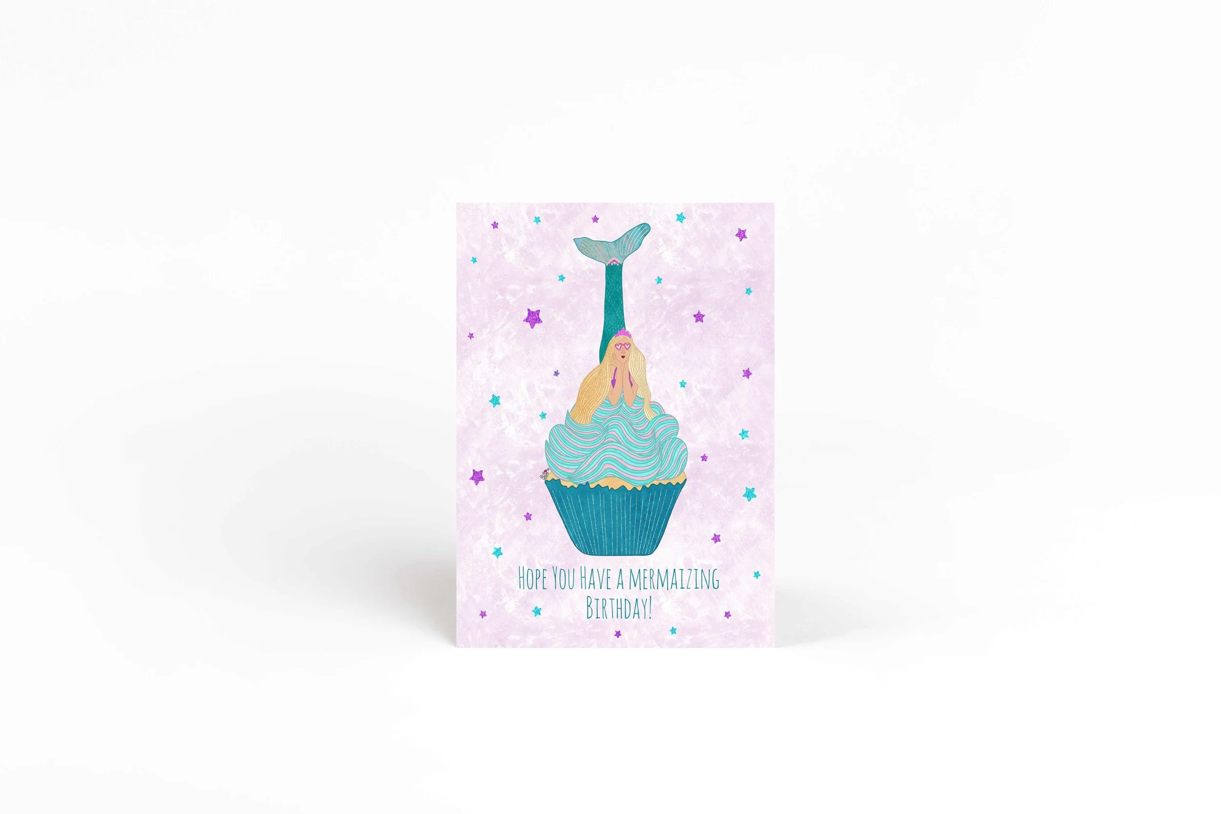 mermaid birthday card for her