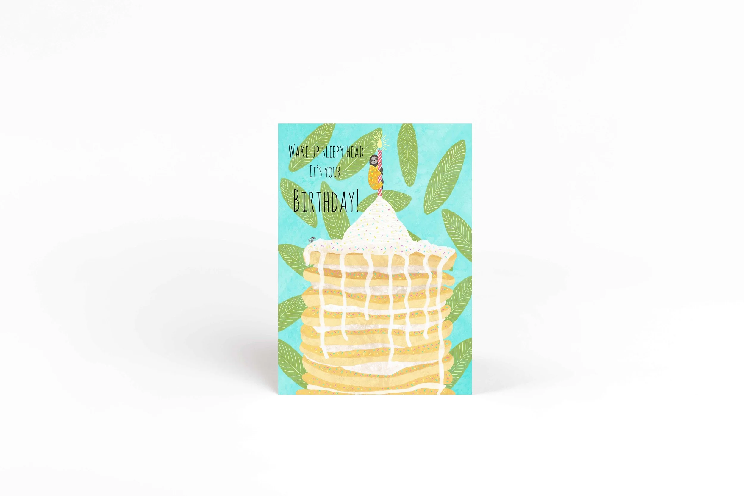 sloth greeting card for kids