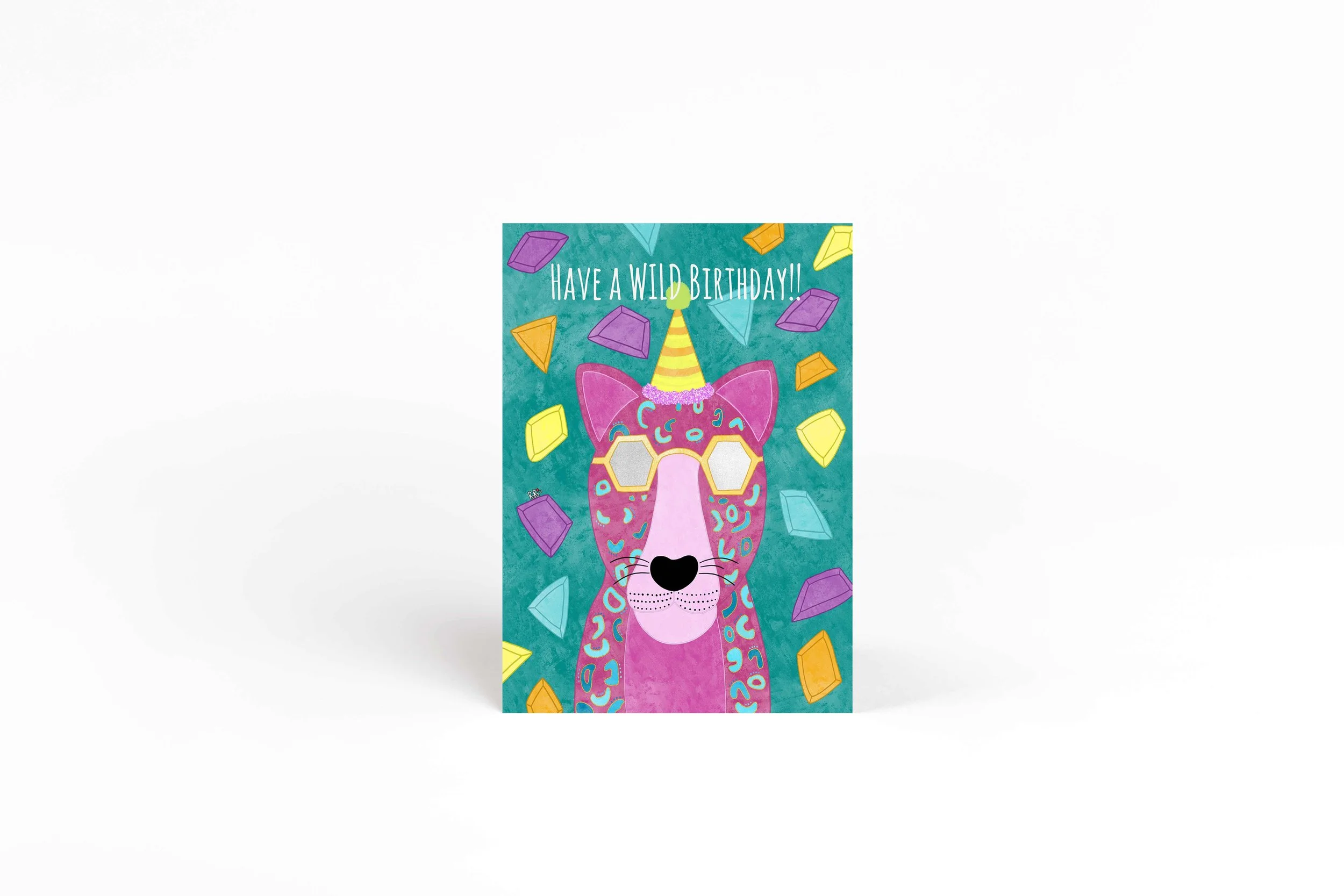 cheetah jungle birthday card