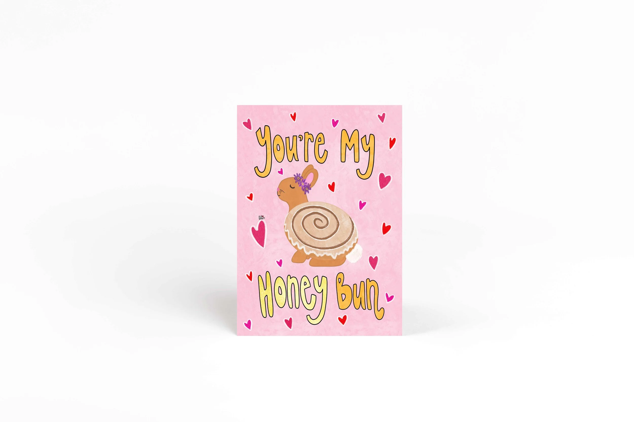rabbit greeting card/food pun love card