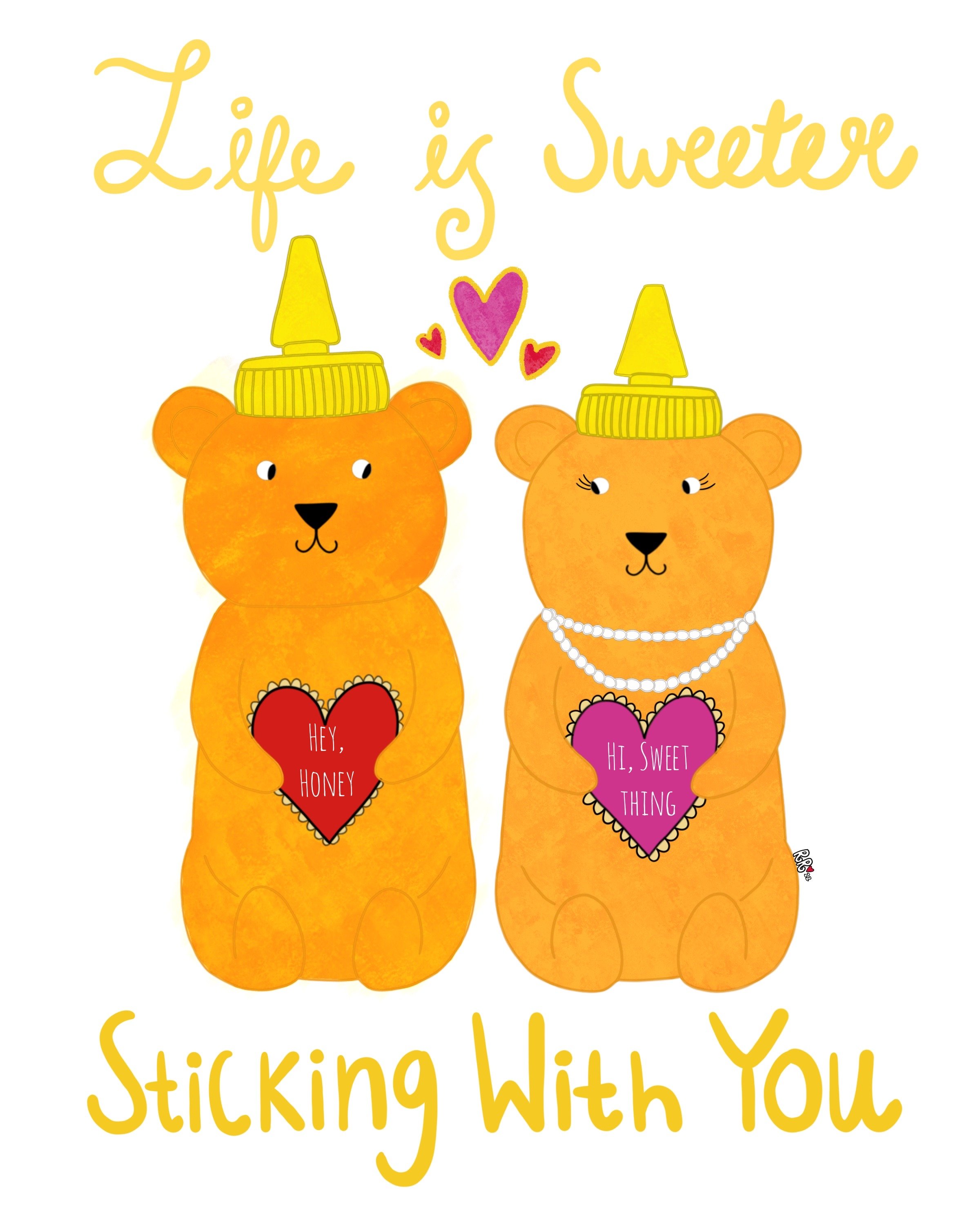 honey bear greeting card