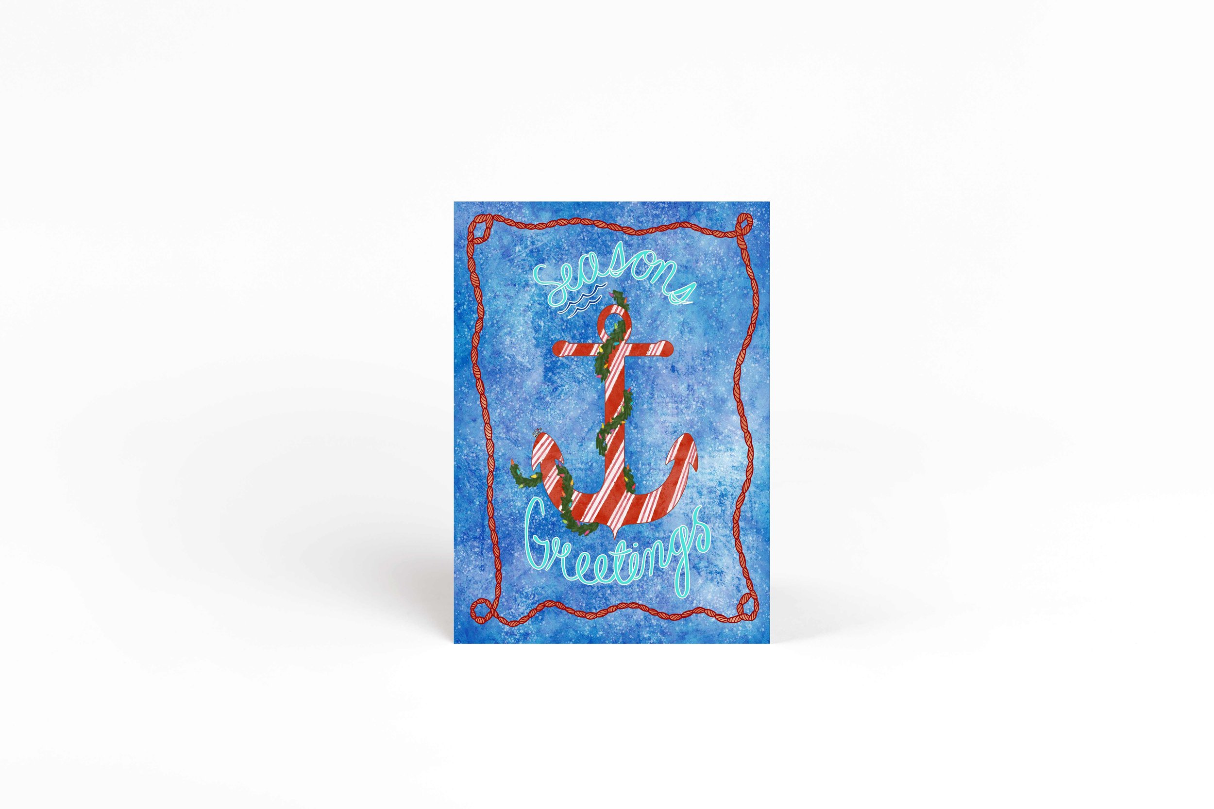 seasons greetings anchor christmas card