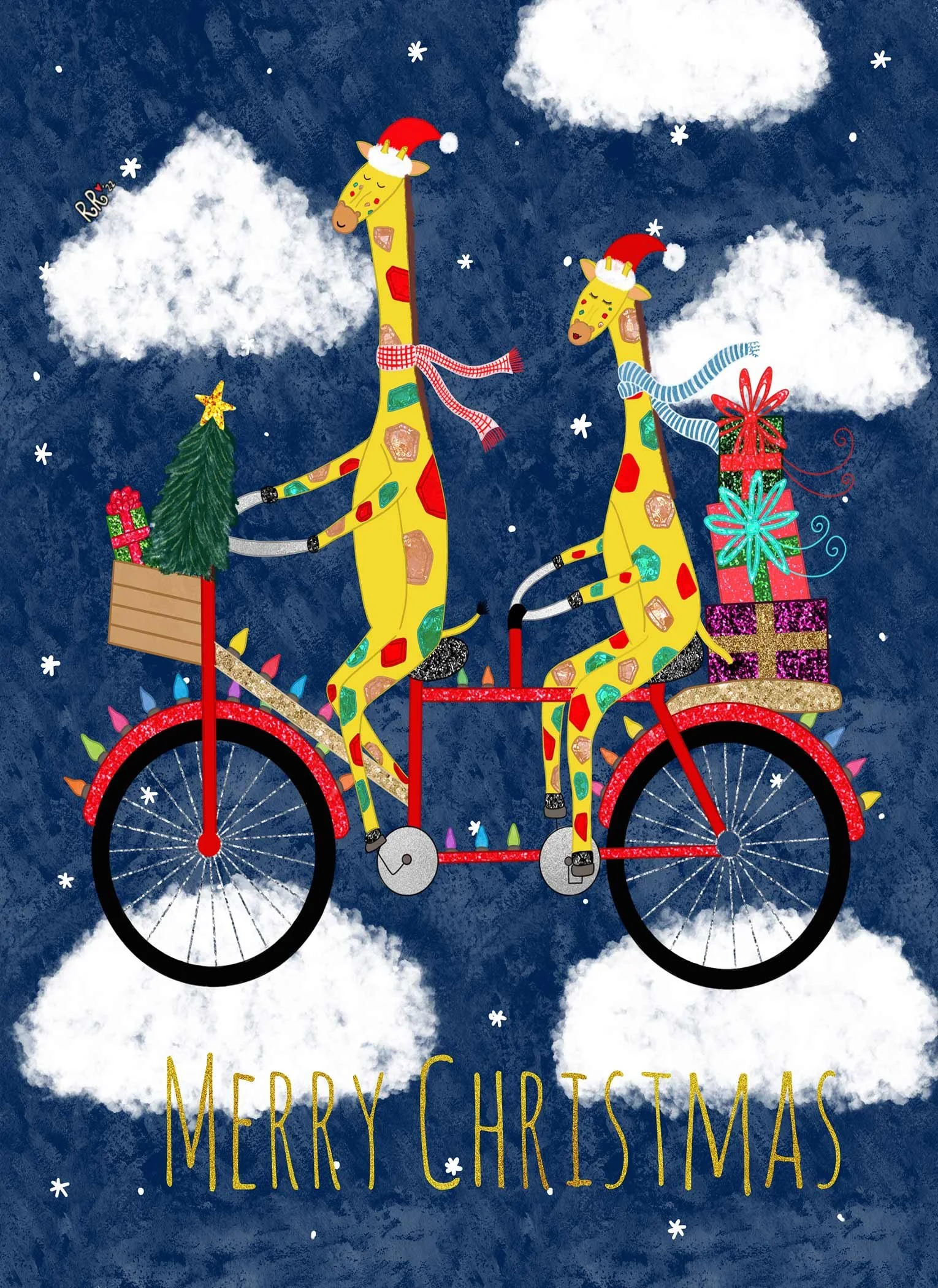 merry christmas giraffe, merry christmas cards