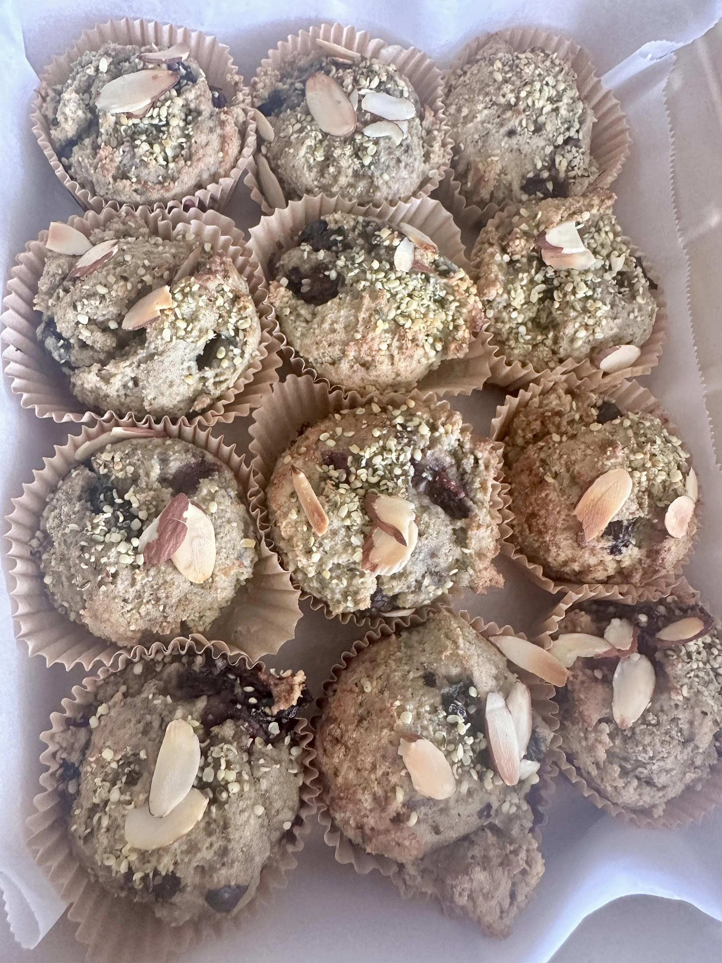 GF Blueberry and Almond Butter Protein Muffins, 4