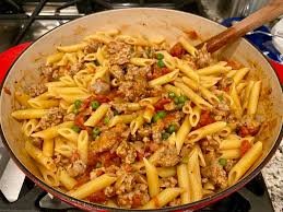 Winter Penne alla Vodka with Sausage and Veggies, Individual