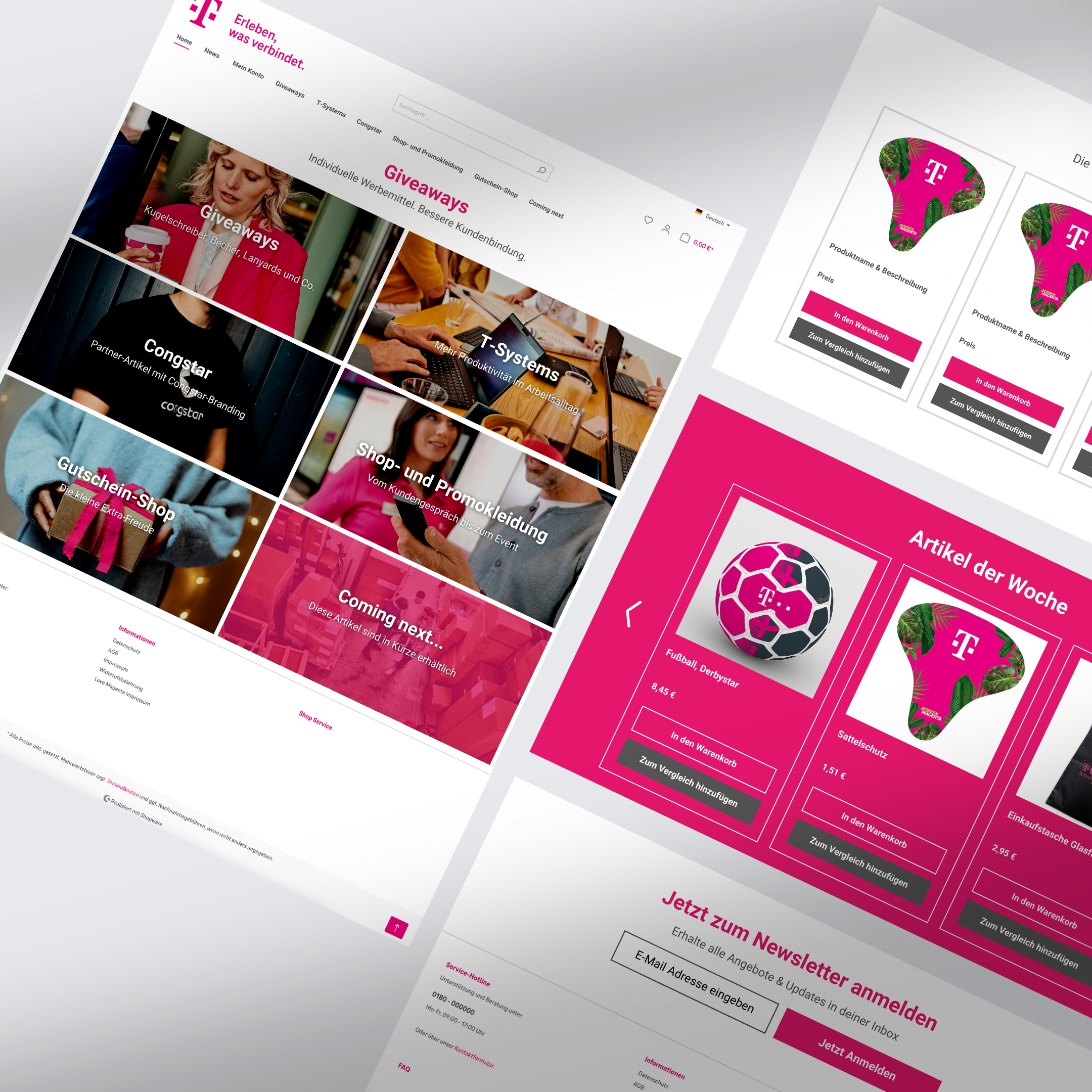 Telekom B2B webshop design