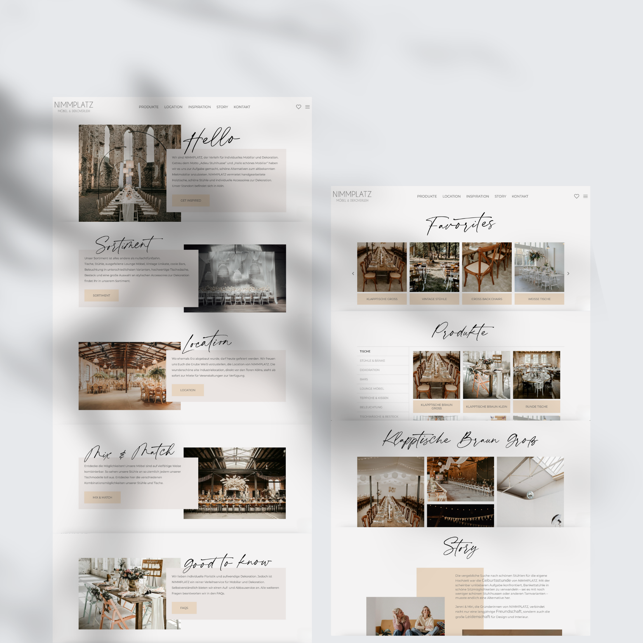 NIMMPLATZ website design