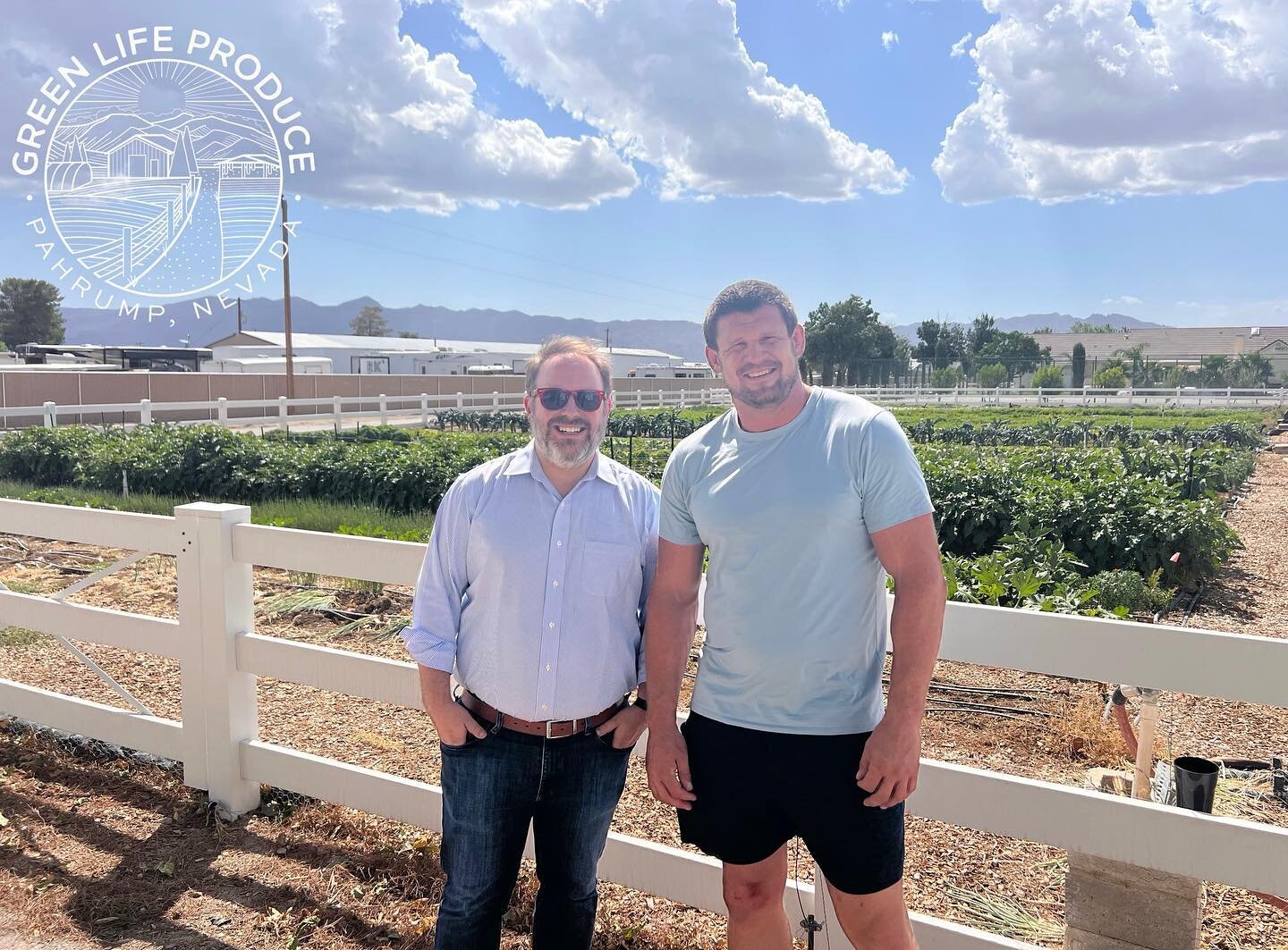 Thank you to our State Treasurer Zach Conine @zachfornv for coming by and checking out our produce farm . #pahrump #vote #nvtreasurer #nevada