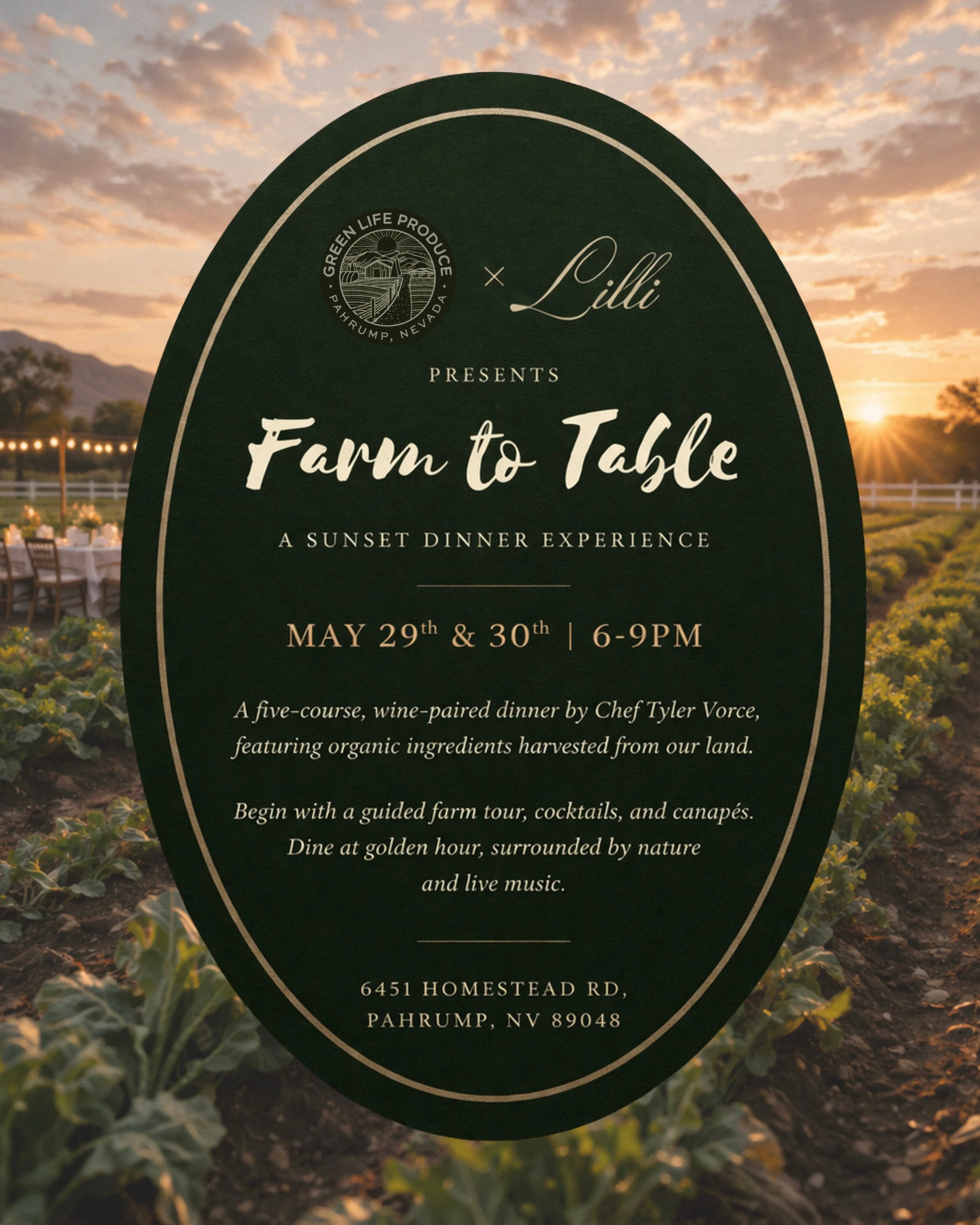 Farm to Table Friday 5/29/26 Dinner