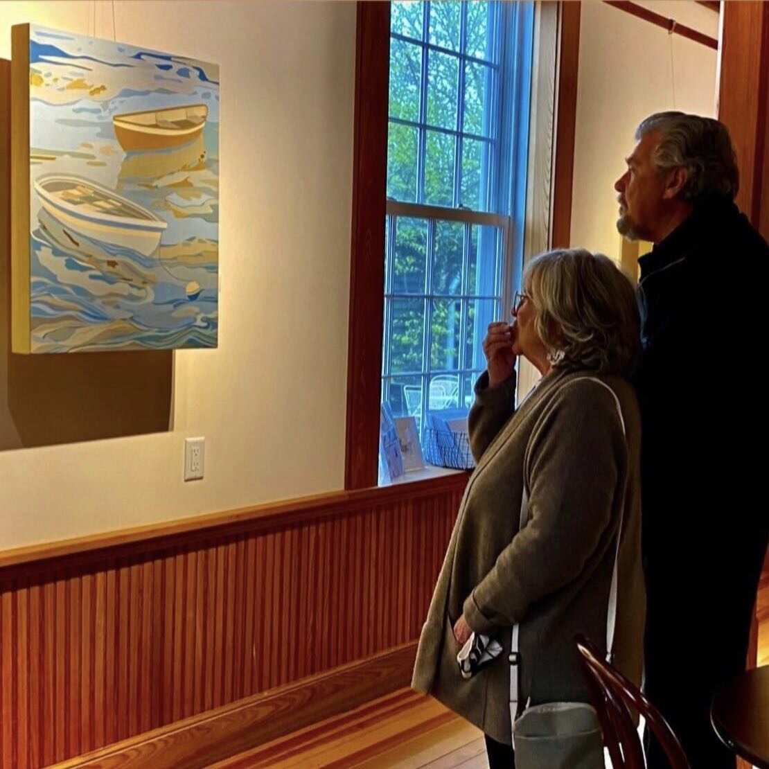 Solo exhibition - Upon Reflection - MV Playhouse-2022 #artcollection#mvplayhouse#artcollector#abstractseascapes#contemporaryartist#contemporaryart#contemporarypainter#hardedgepainting#marthasvineyardstyle#soloexhibition2022