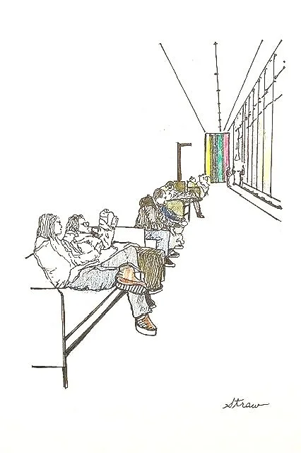 Chillin" at ICA (6"x4") micronpen